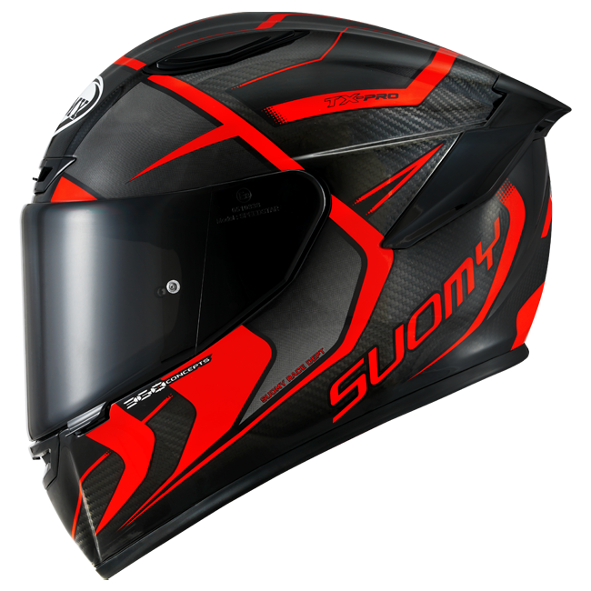 Suomy TX-Pro Helm Carbon Advance Rood Fluo K6TX0003 