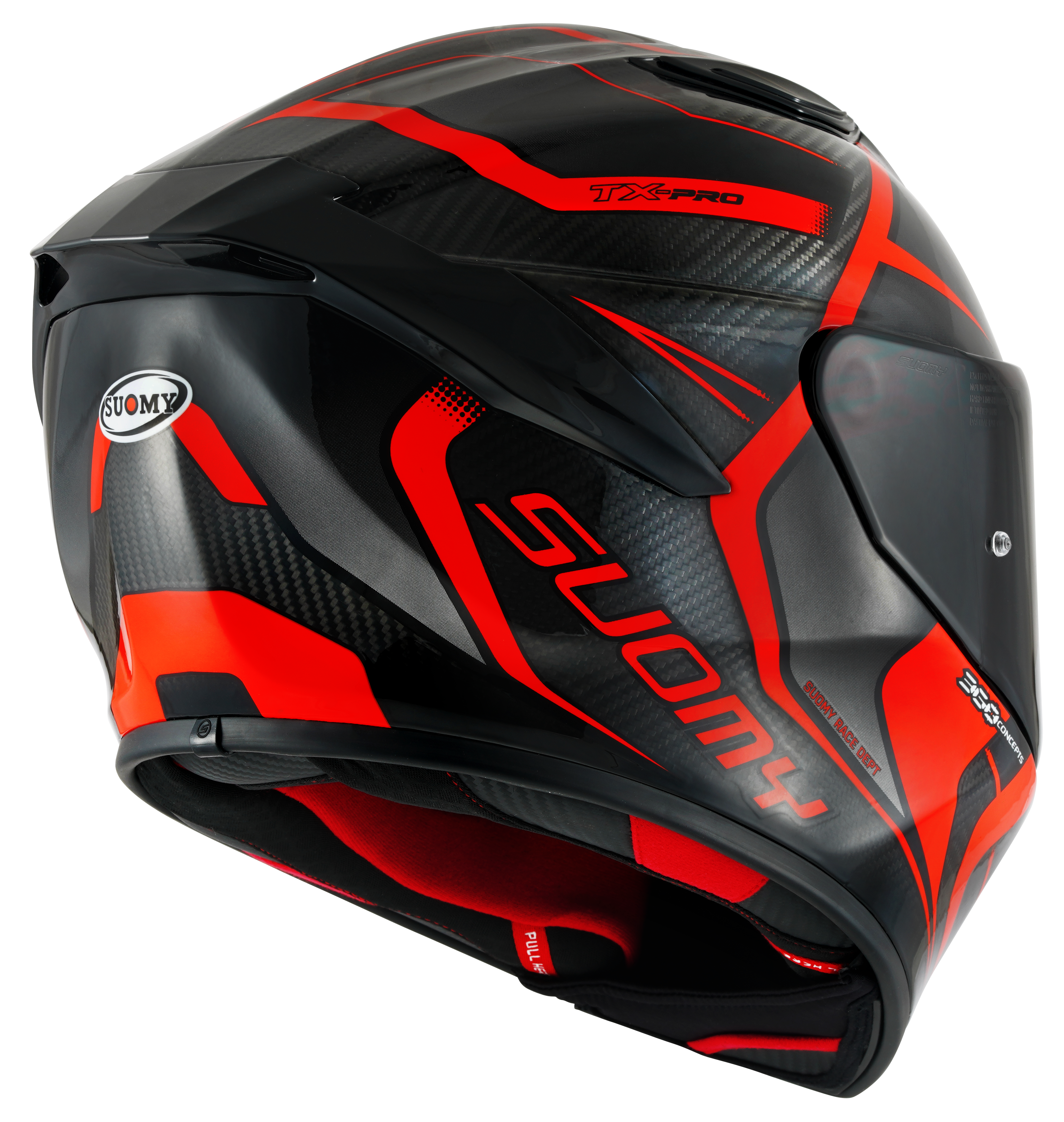 Suomy TX-Pro Helm Carbon Advance Rood Fluo K6TX0003 