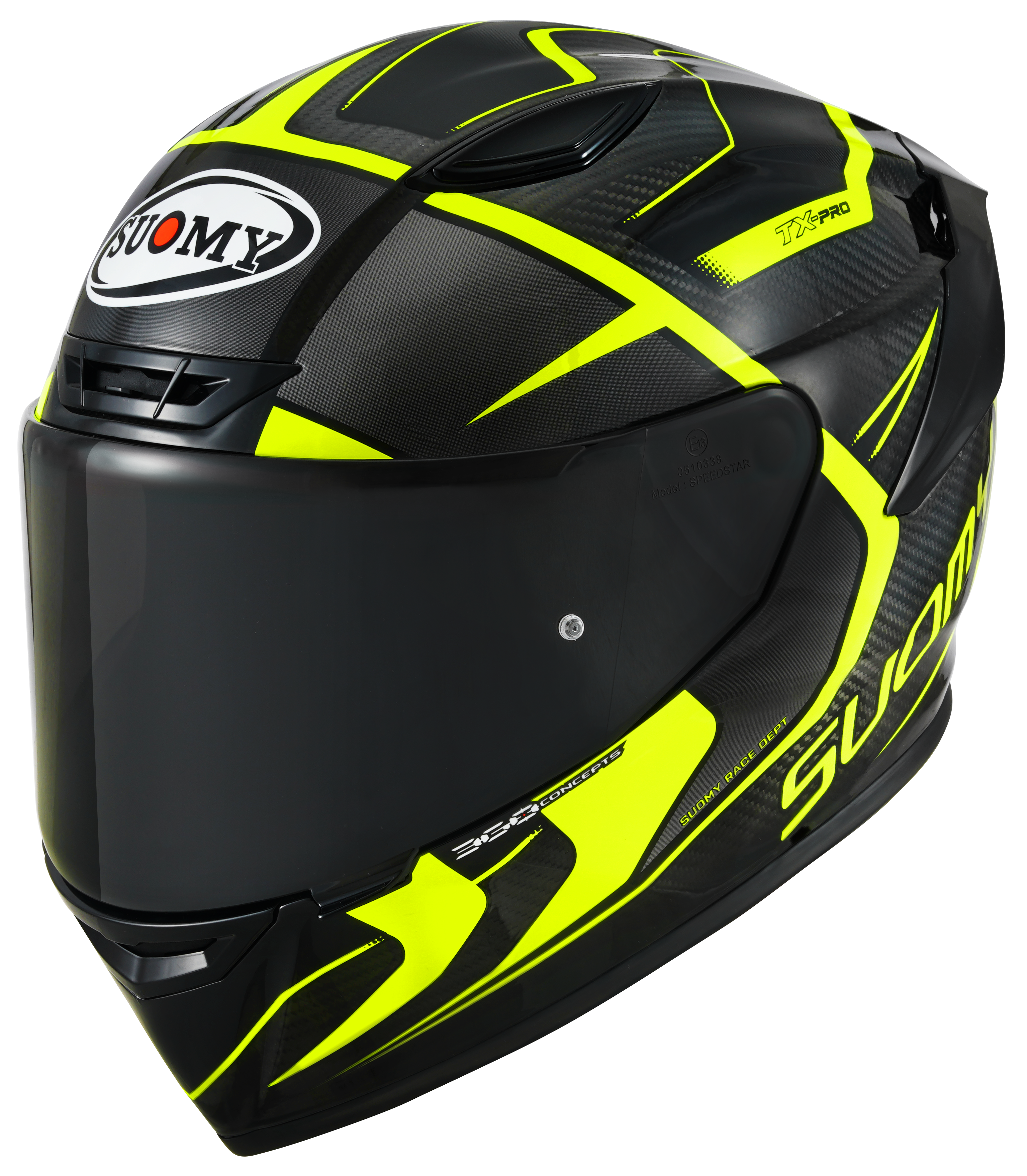 Suomy TX-Pro Helm Carbon Advance Geel Fluo K6TX0005 