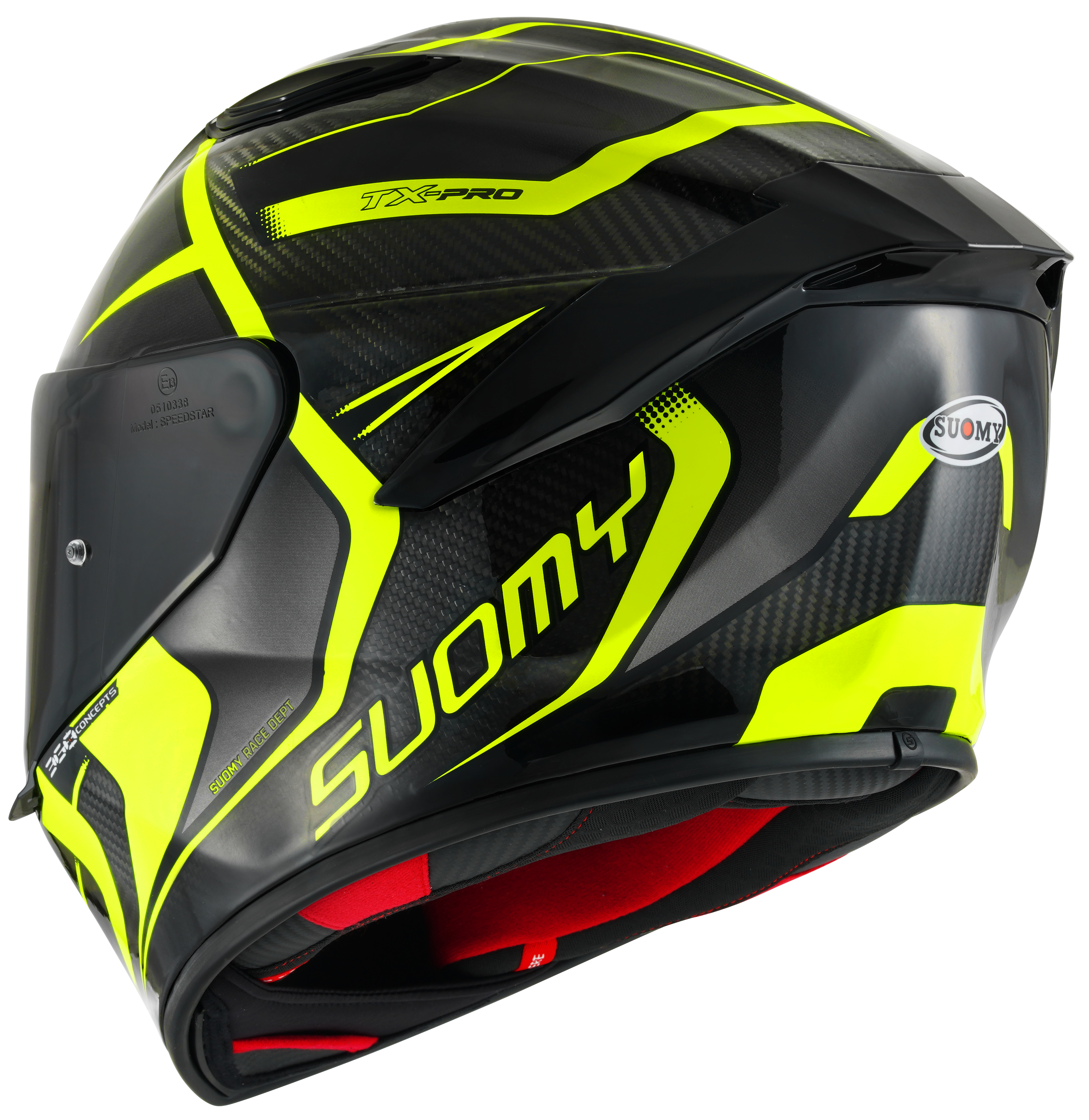 Suomy TX-Pro Helm Carbon Advance Geel Fluo K6TX0005 