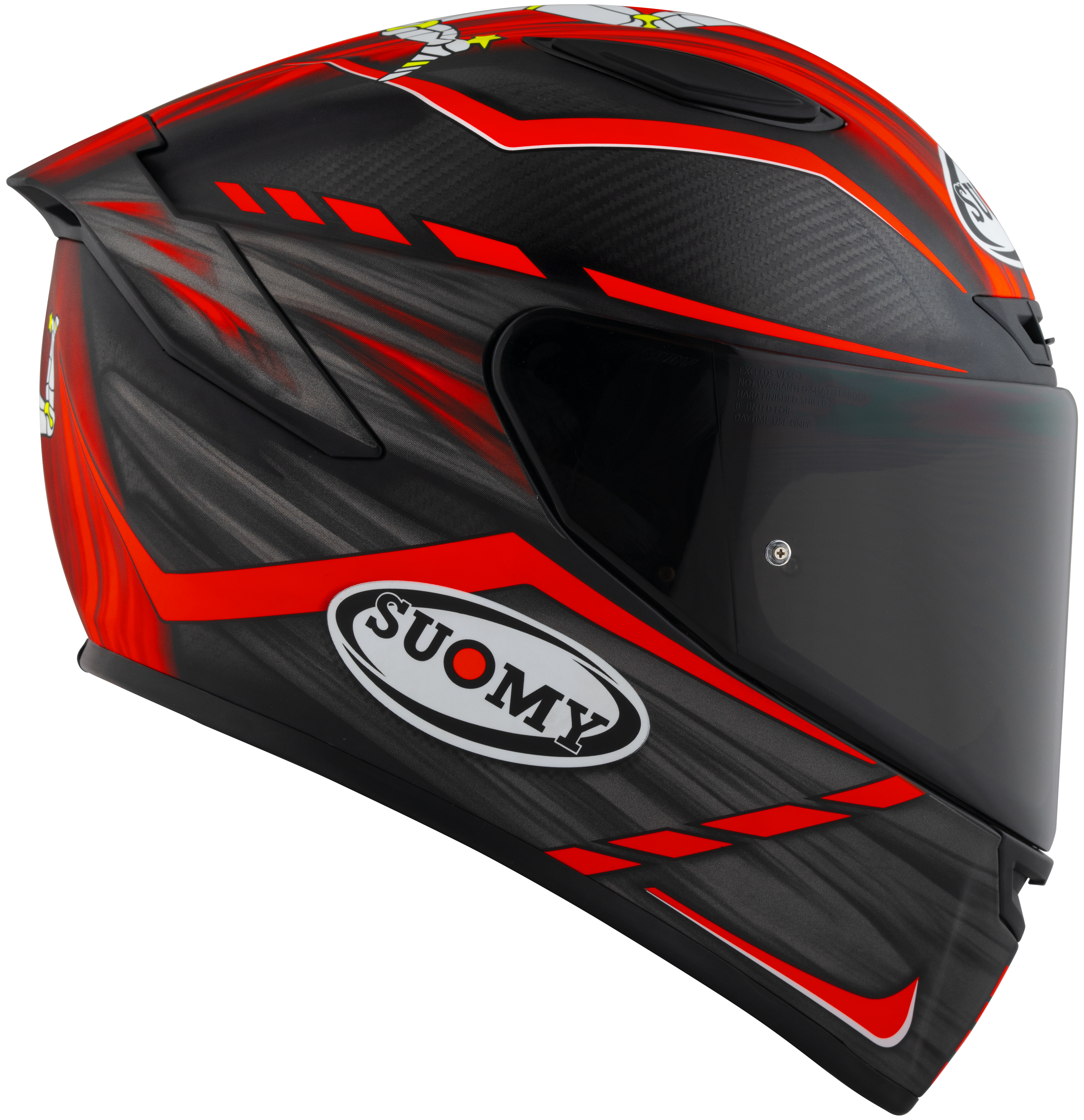 Suomy TX-Pro Helm Carbon Johnson Replica Rood Matt K6TX0010 