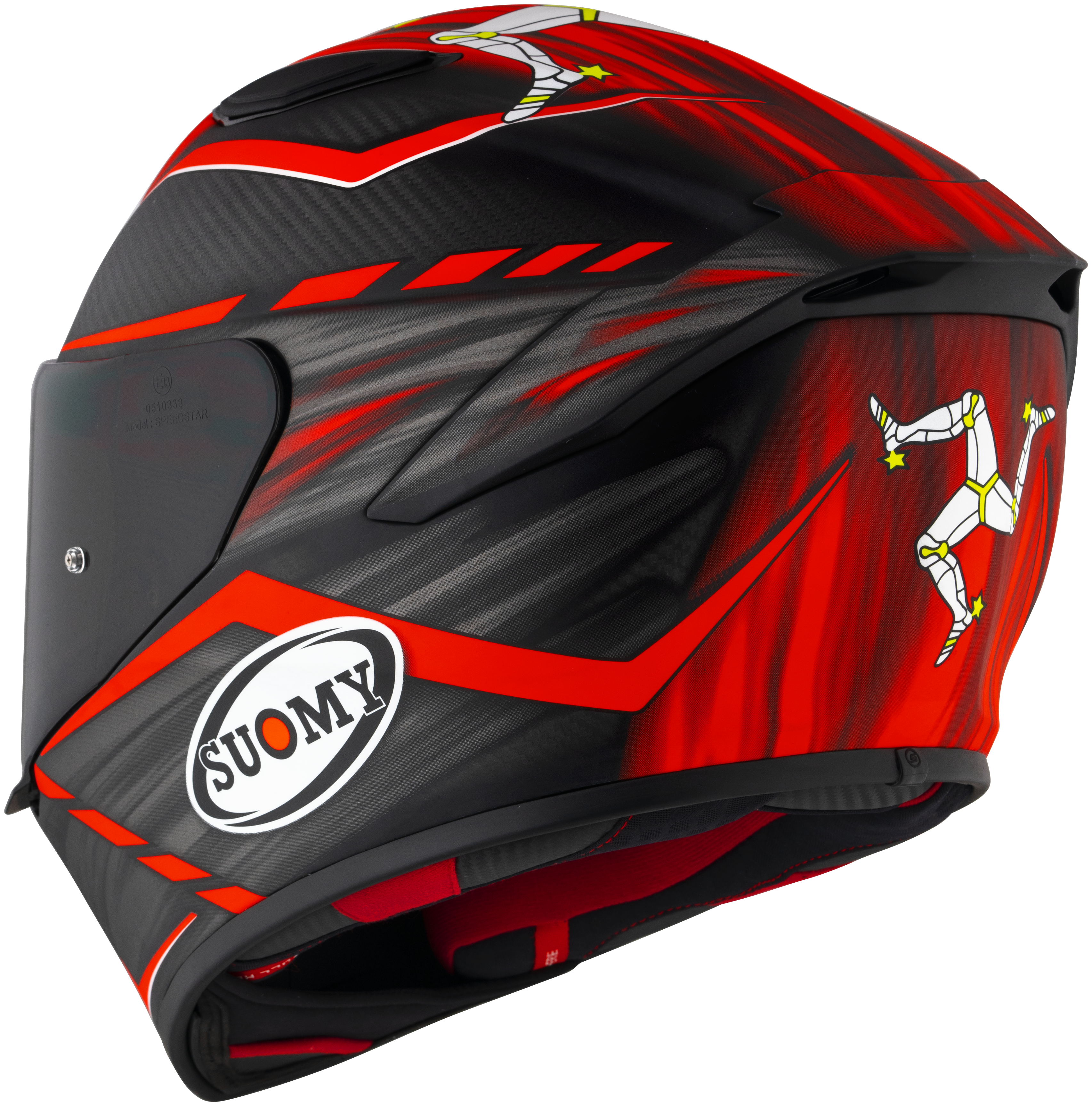 Suomy TX-Pro Helm Carbon Johnson Replica Rood Matt K6TX0010 