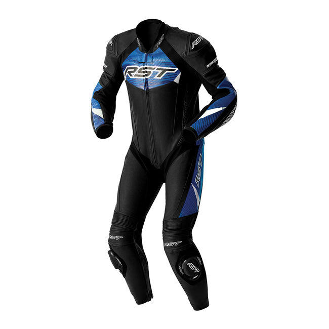 RST Tractech EVO D3O overall Leren pak – Geperforeerde raceoverall | Heren | Zwart/Blauw | 103634 