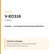 Akrapovic Endkappe V-EC316 — Platzhalter, kein Herstellerfoto verfügbar