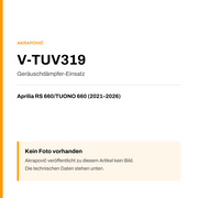Akrapovic Geräuschdämpfer-Einsatz Aprilia RS 660 / TUONO 660 (21-26) V-TUV319 — Platzhalter, kein Herstellerfoto verfügbar