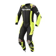 IXON Vortex 3 one-piece Leren pak – Geperforeerd racepak | Heren | Zwart/Neon Geel 