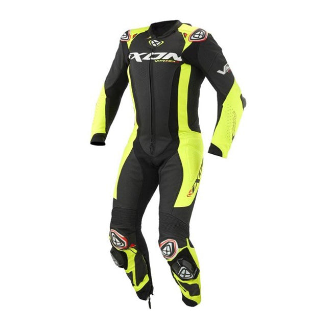 IXON Vortex 3 one-piece Leren pak – Geperforeerd racepak | Heren | Zwart/Neon Geel 