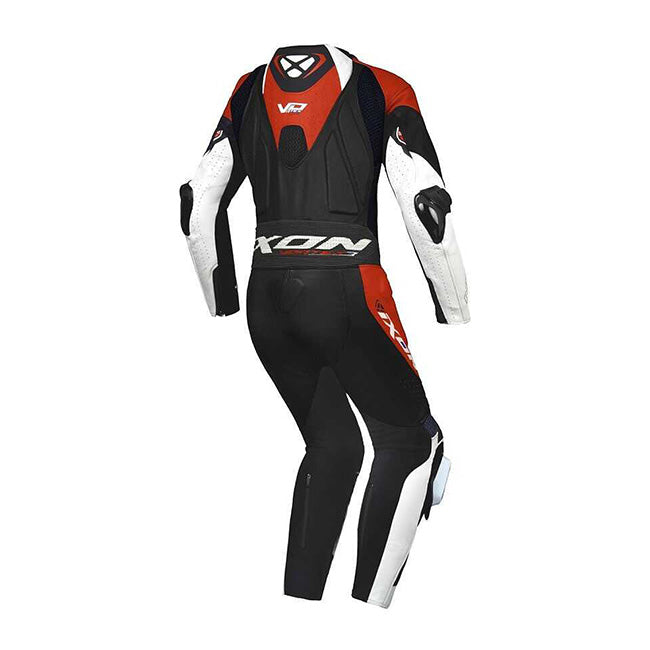 IXON Vortex 3 Einteiler Leren pak – Geperforeerde raceoverall | Heren | Wit/Zwart/Rood 