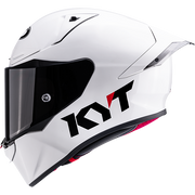 KYT R1R Racing Helm Plain wit glans Y6R100W3 