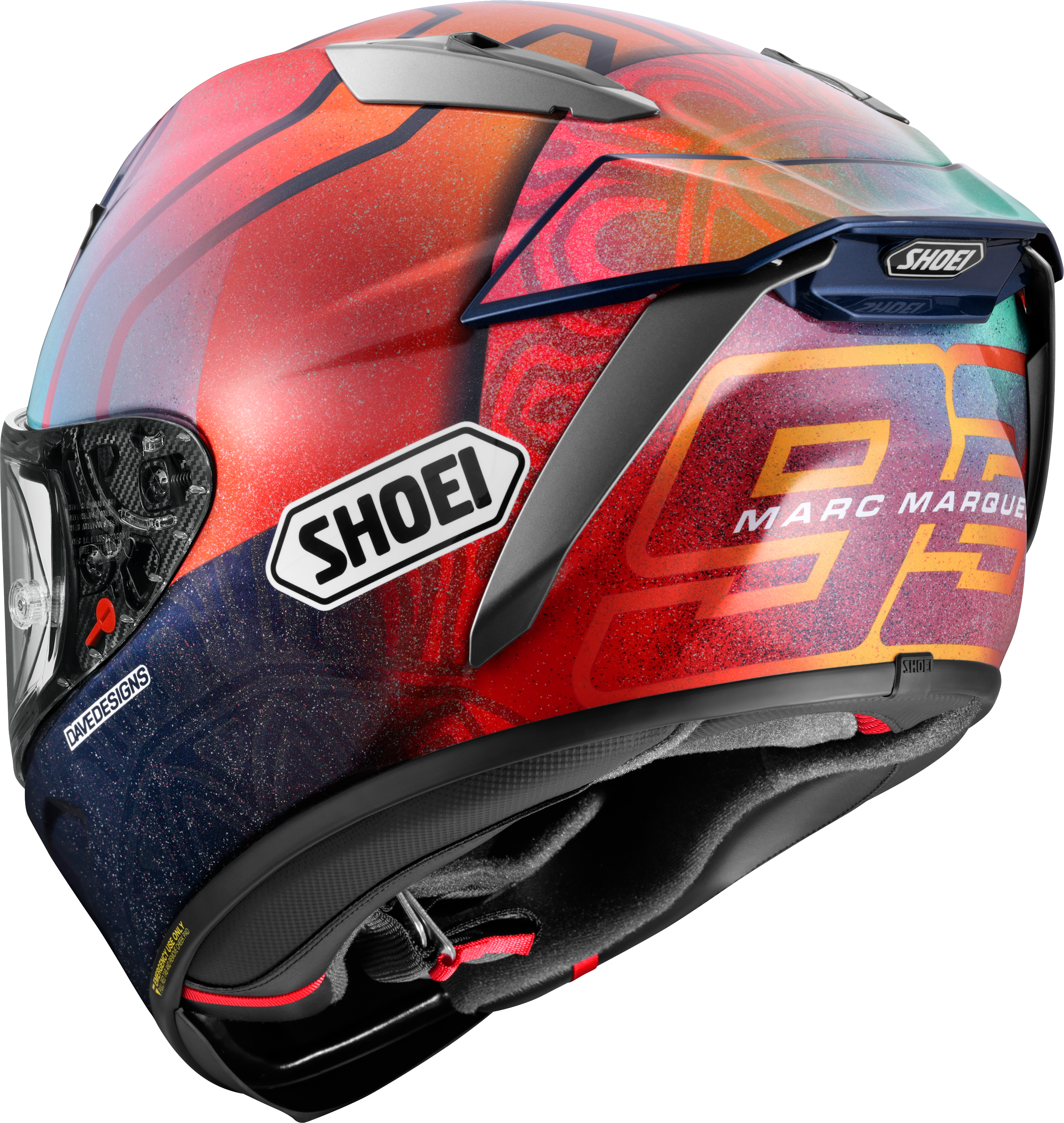 Shoei X-SPR PRO Helm Márquez Holi TC-1 Limited Edition - Marc Márquez India 2023 Replica 