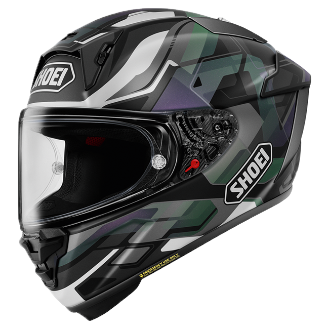 Shoei X-SPR PRO Helm Valion TC-5 Donkergroen / Grijs / Paars 