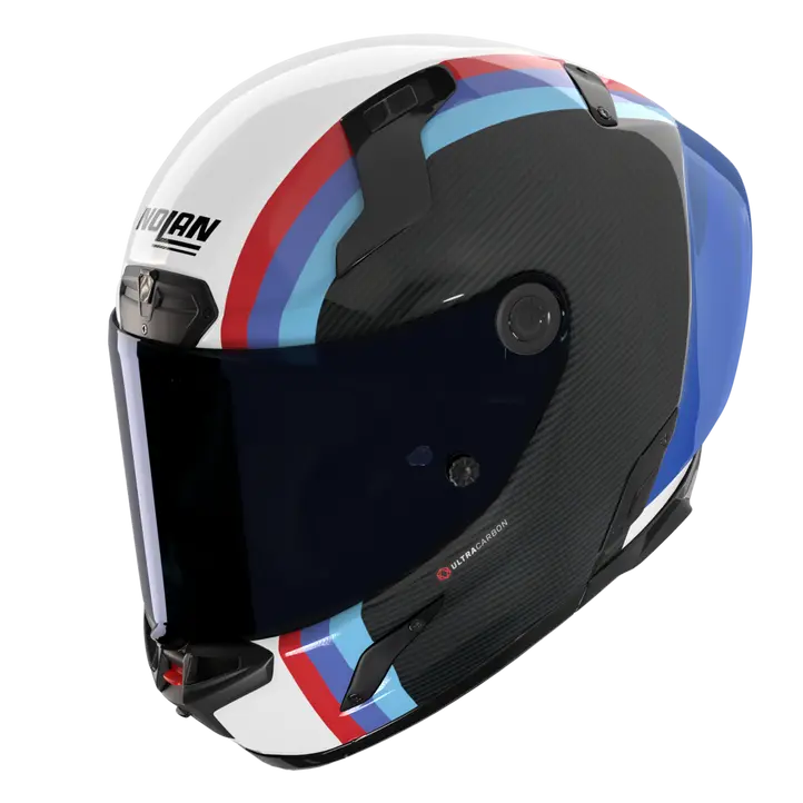 Nolan X-804 RS Helm Ultra Carbon Gemini Wit/Blauw/Rood 365 