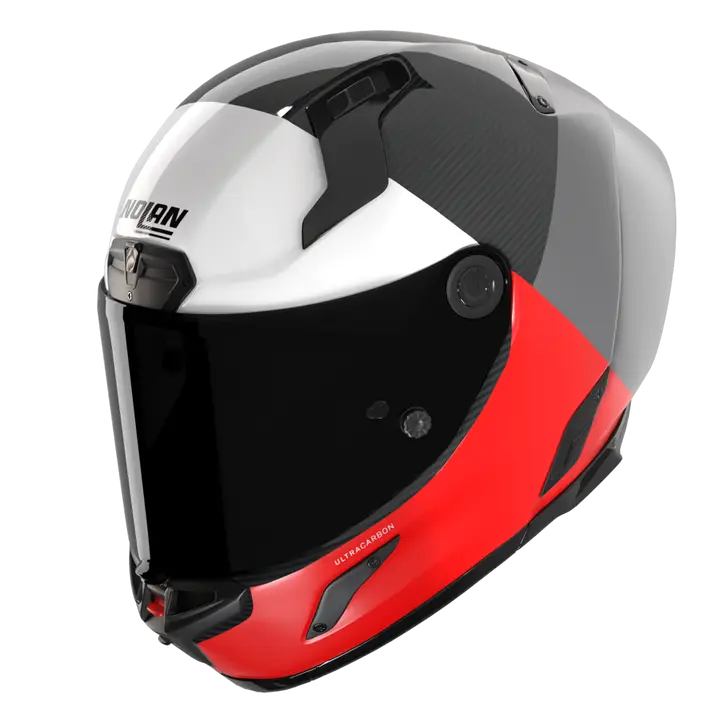 Nolan X-804 RS Helm Ultra Carbon Blocco Rood/Wit 369 