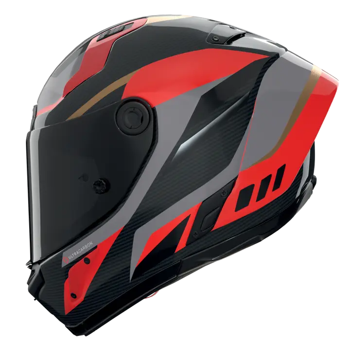 Nolan X-804 RS Helm Ultra Carbon Lesmo Rood/Grijs/Goud 362 