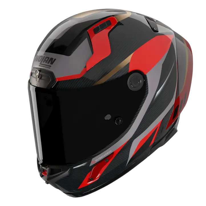 Nolan X-804 RS Helm Ultra Carbon Lesmo Rood/Grijs/Goud 362 
