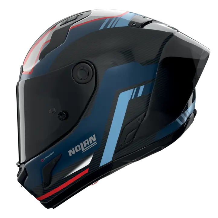 Nolan X-804 RS Helm Ultra Carbon Piega Donkerblauw/Blauw/Rood 366 