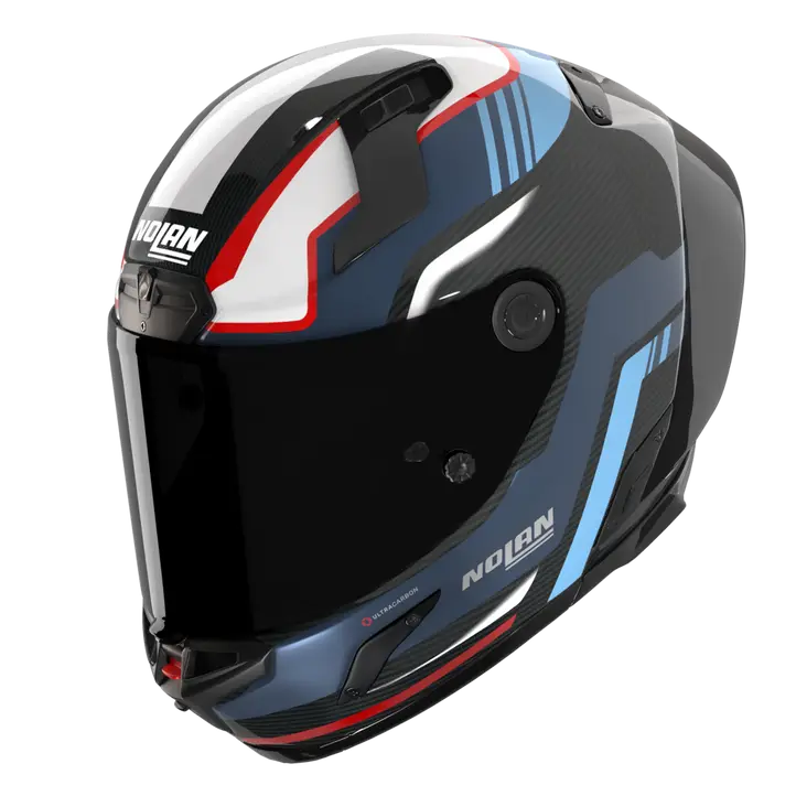 Nolan X-804 RS Helm Ultra Carbon Piega Donkerblauw/Blauw/Rood 366 