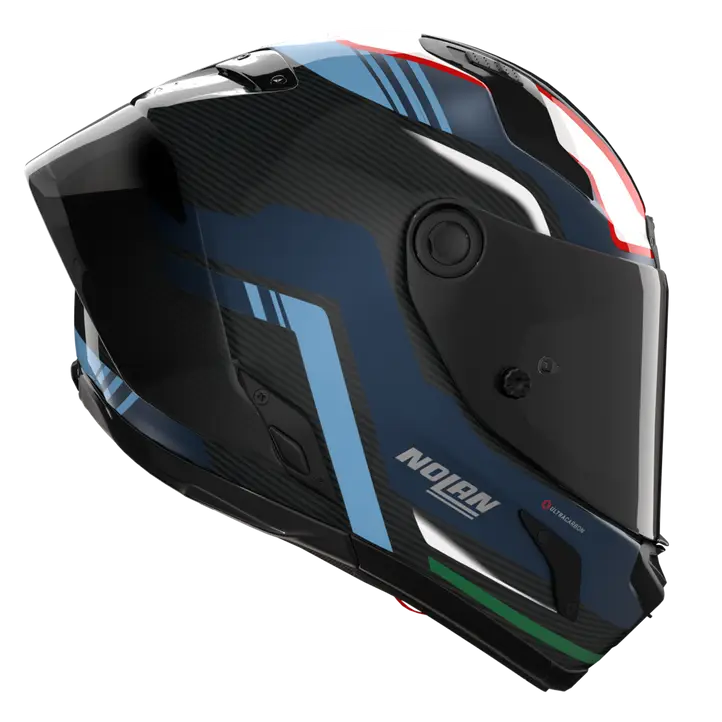 Nolan X-804 RS Helm Ultra Carbon Piega Donkerblauw/Blauw/Rood 366 