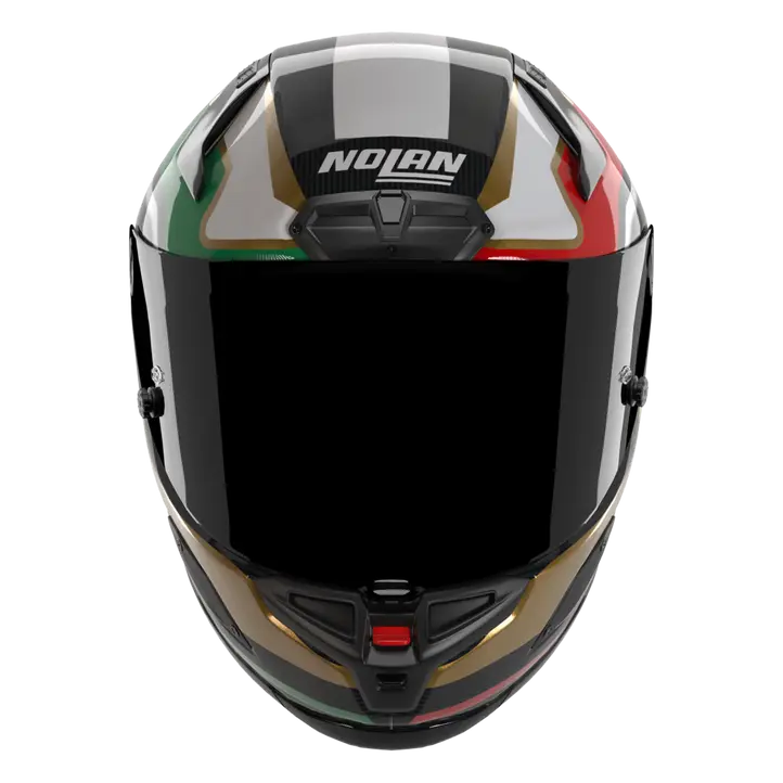 Nolan X-804 RS Helm Ultra Carbon Piega Goud/Rood/Groen 367 