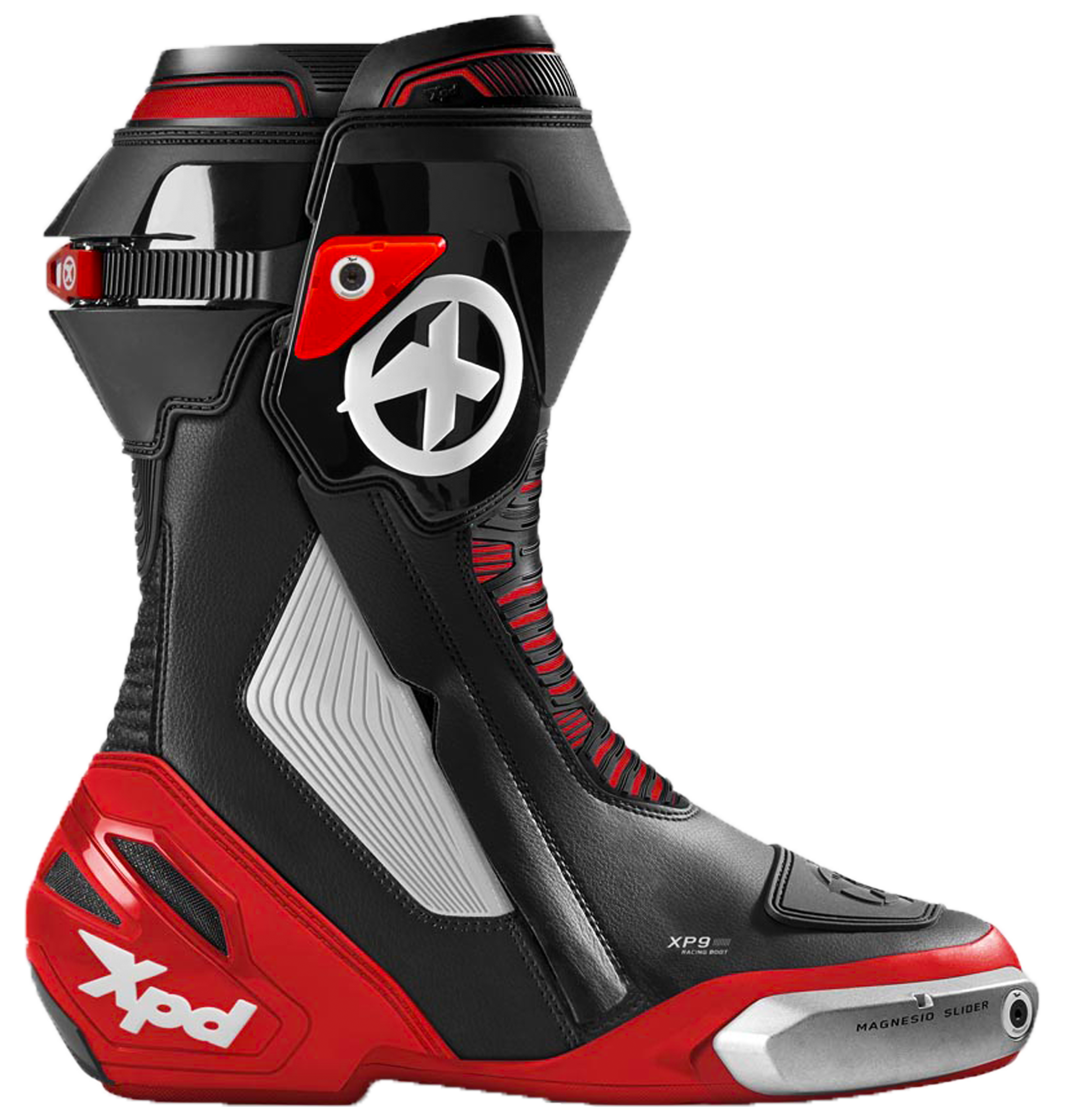 XPD XP9-S Racing en straat motorlaarzen | Heren | Zwart/Rood 