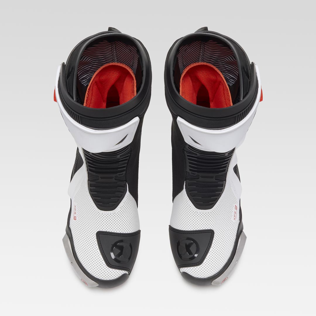 XPD XP9-R AIR geperforeerde Racing en straat motorlaarzen | Heren | Wit/Zwart 