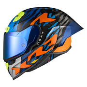 Nexx X.R3R Helm Ziger Carbon Oranje Blauw 01XR323513169 