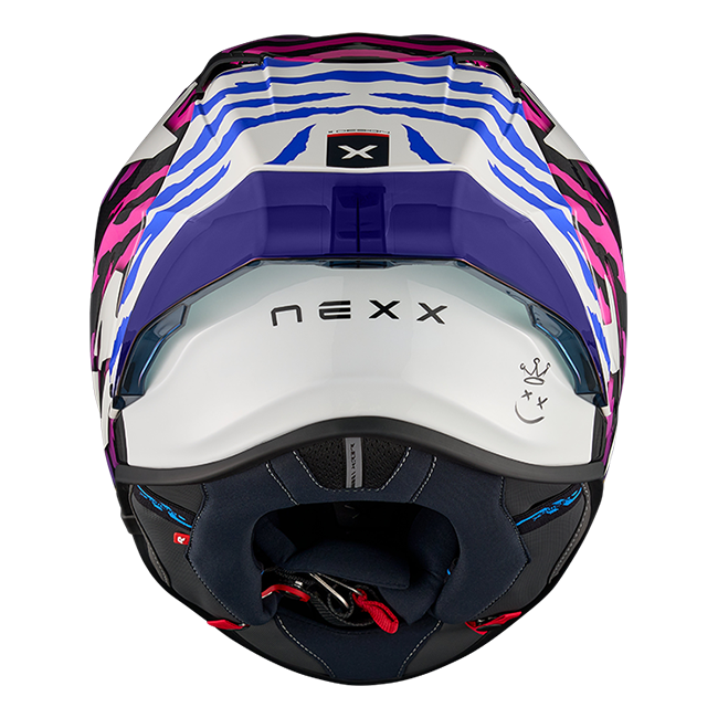 Nexx X.R3R Helm Ziger Carbon Paars Blauw 01XR323513377 