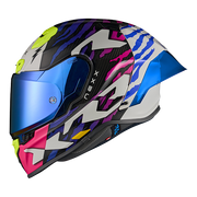 Nexx X.R3R Helm Ziger Carbon Paars Blauw 01XR323513377 