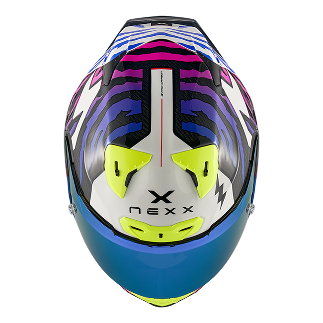 Nexx X.R3R Helm Ziger Carbon Paars Blauw 01XR323513377 
