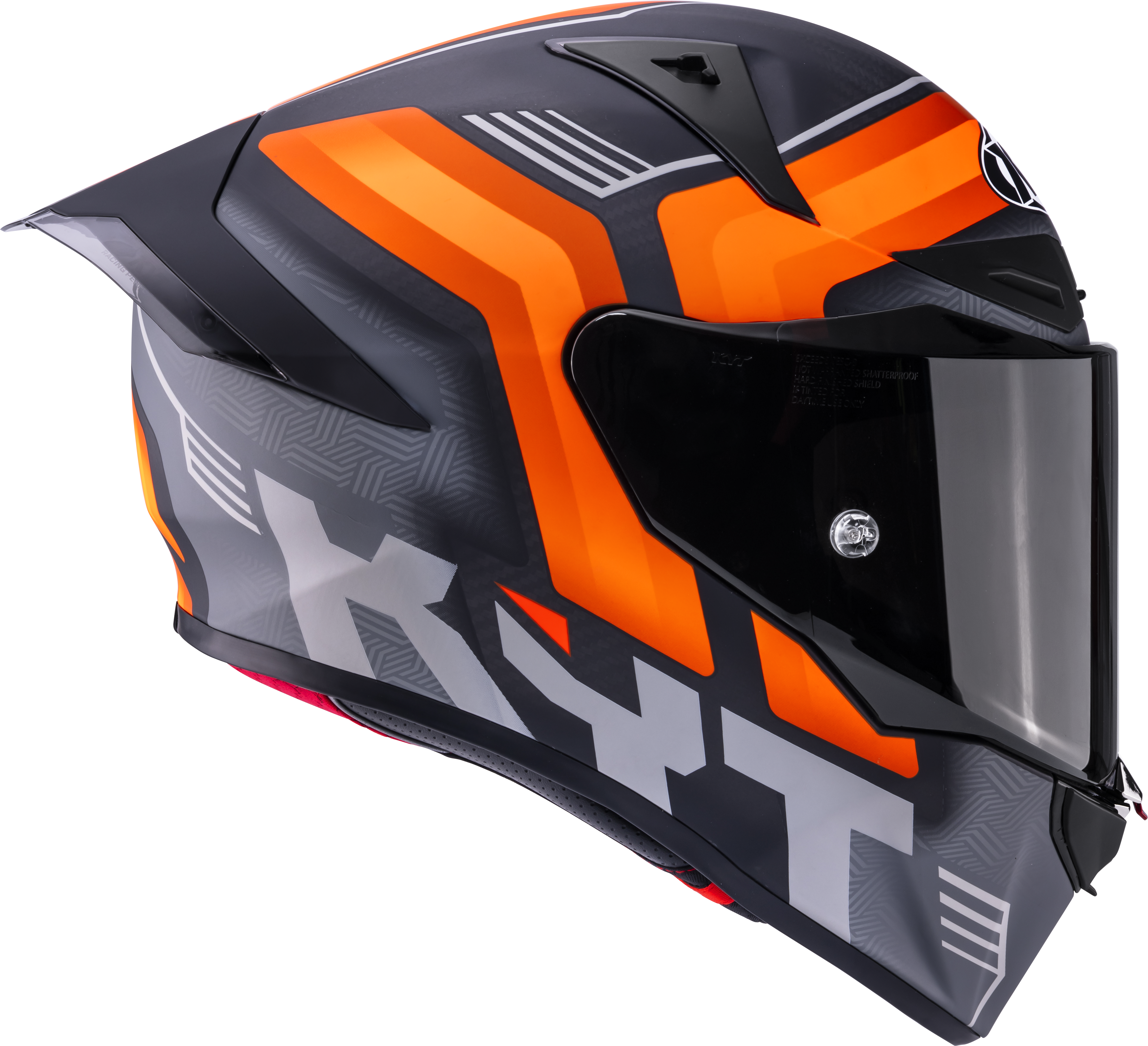 KYT R1R Racing Helm Carbon Accelerator Matt Oranje Y6R10001 