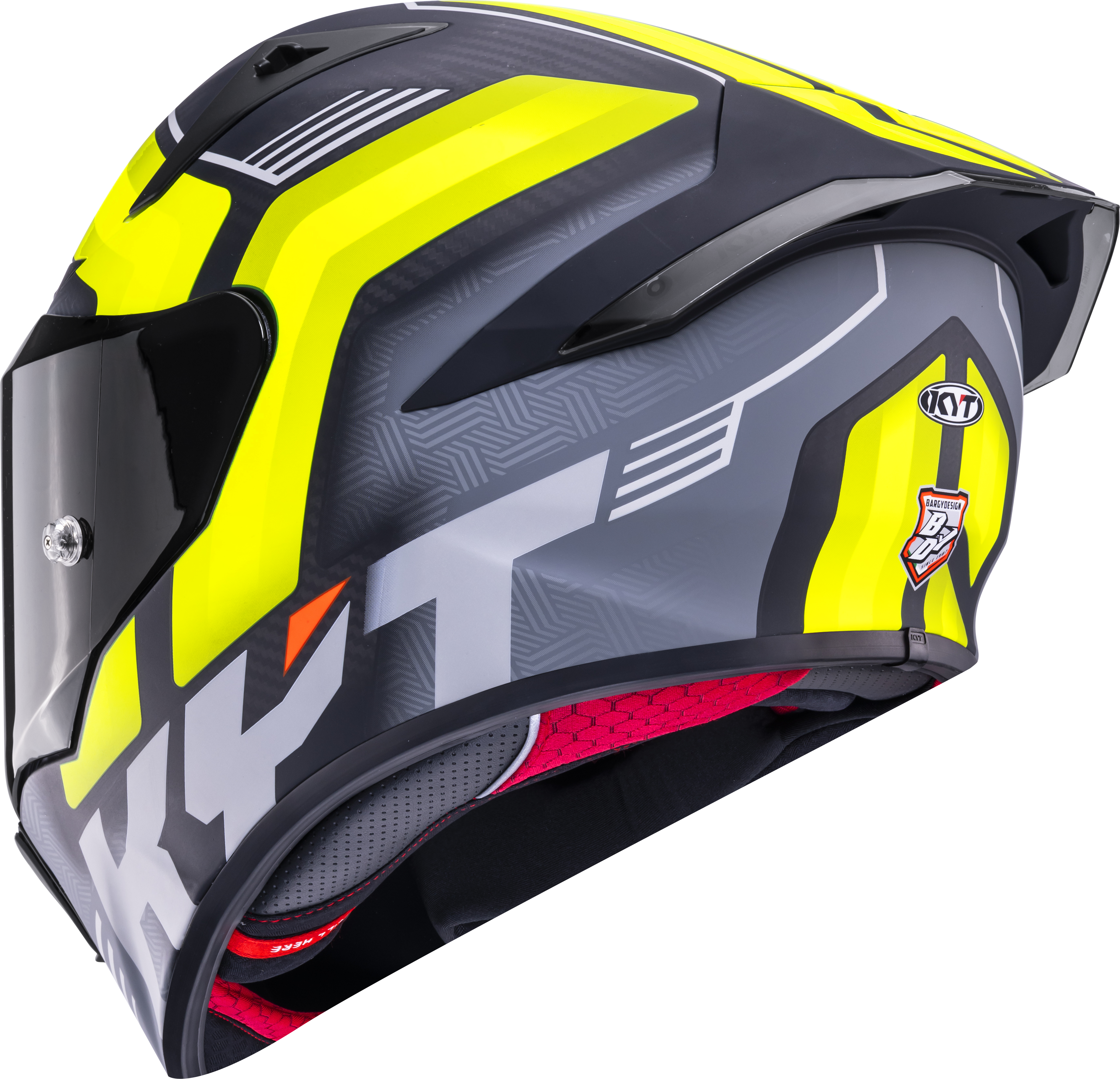 KYT R1R Racing Helm Carbon Accelerator Geel Y6R10010 