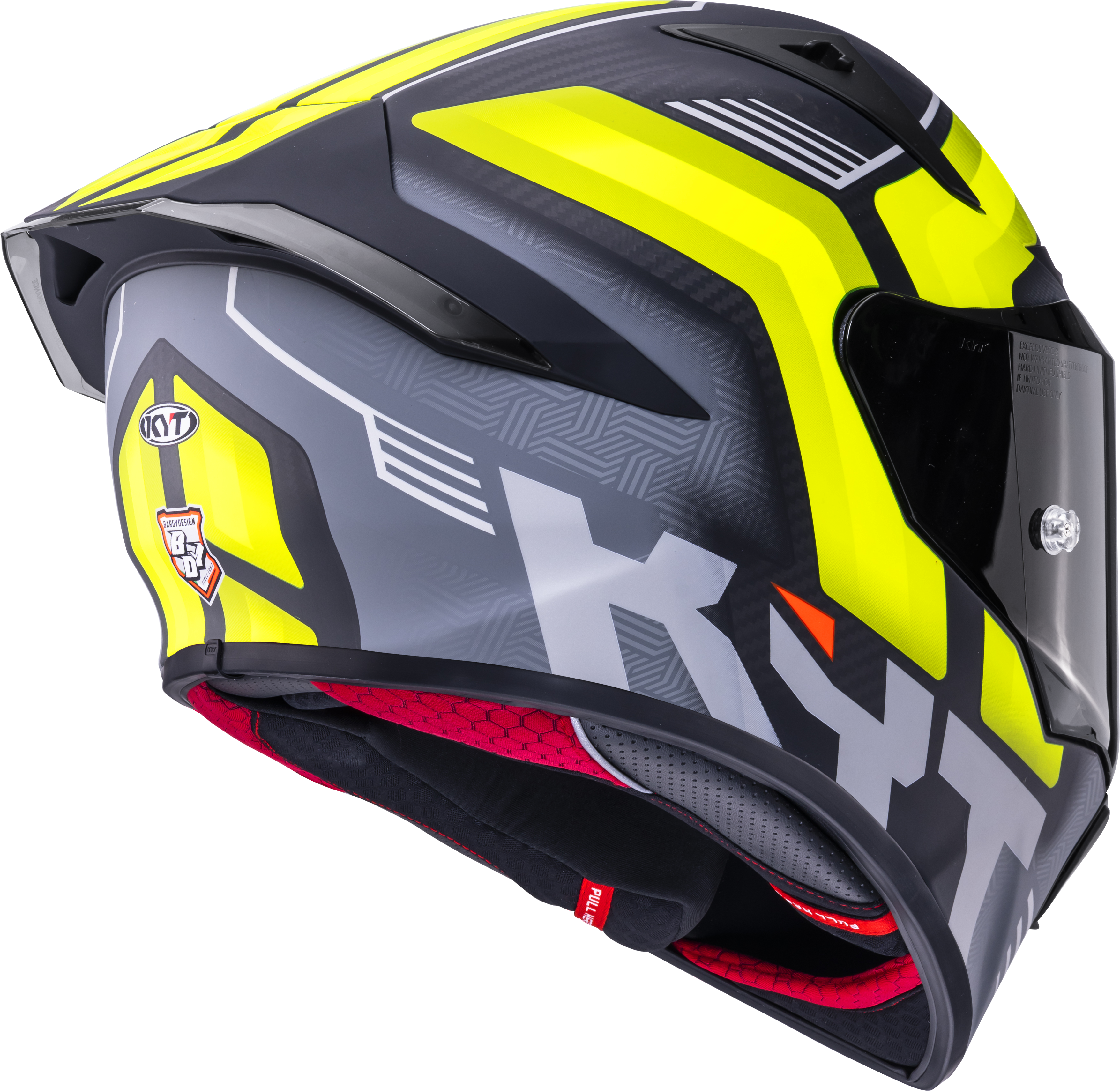 KYT R1R Racing Helm Carbon Accelerator Geel Y6R10010 