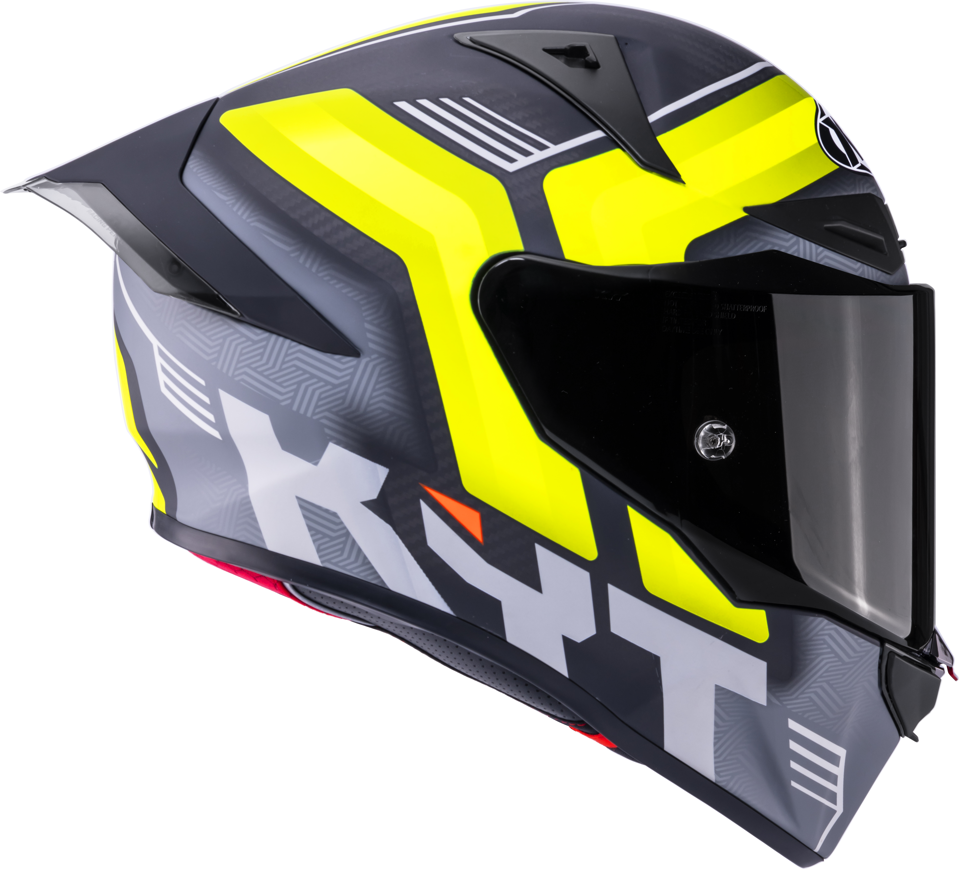 KYT R1R Racing Helm Carbon Accelerator Geel Y6R10010 