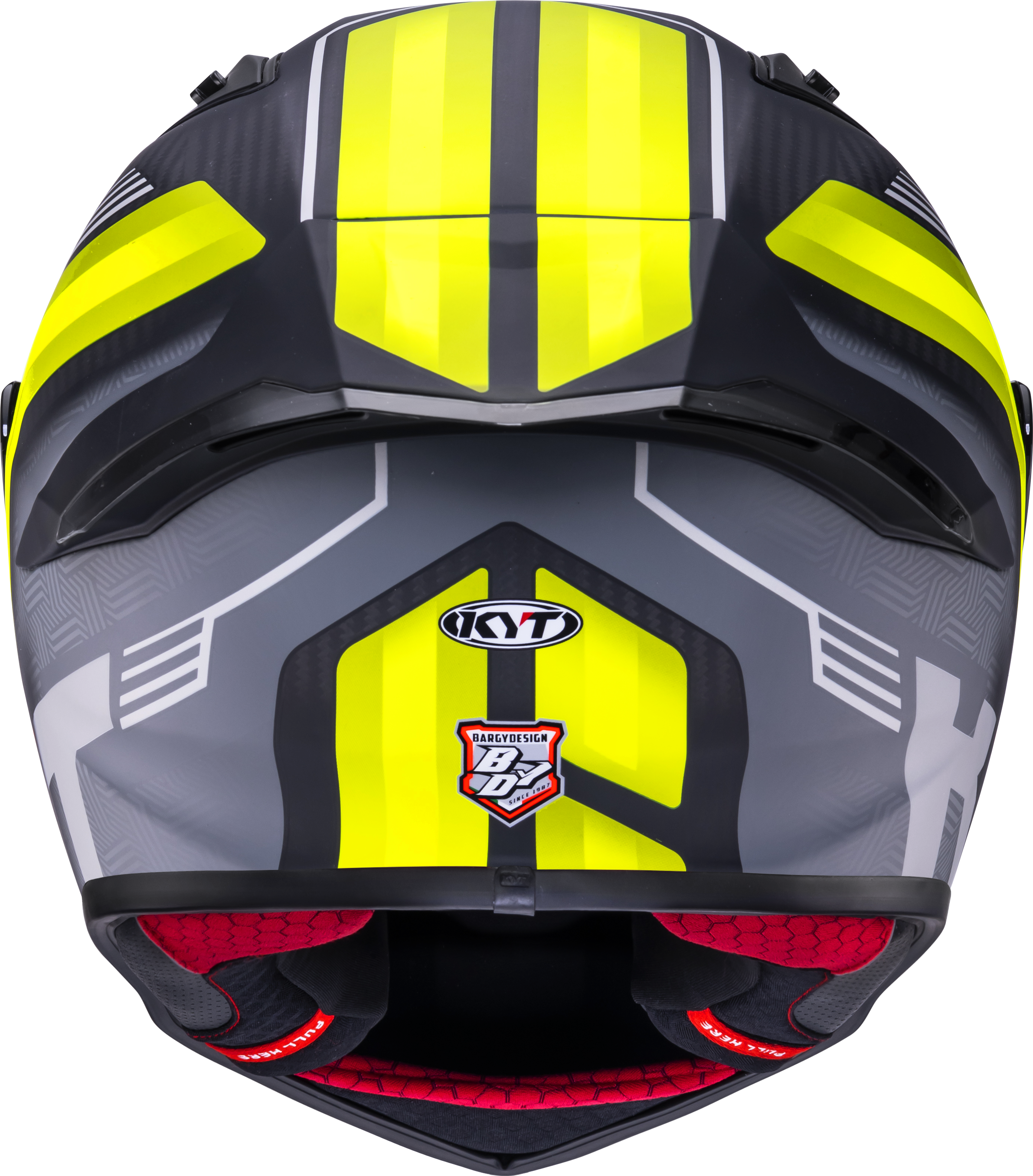 KYT R1R Racing Helm Carbon Accelerator Geel Y6R10010 