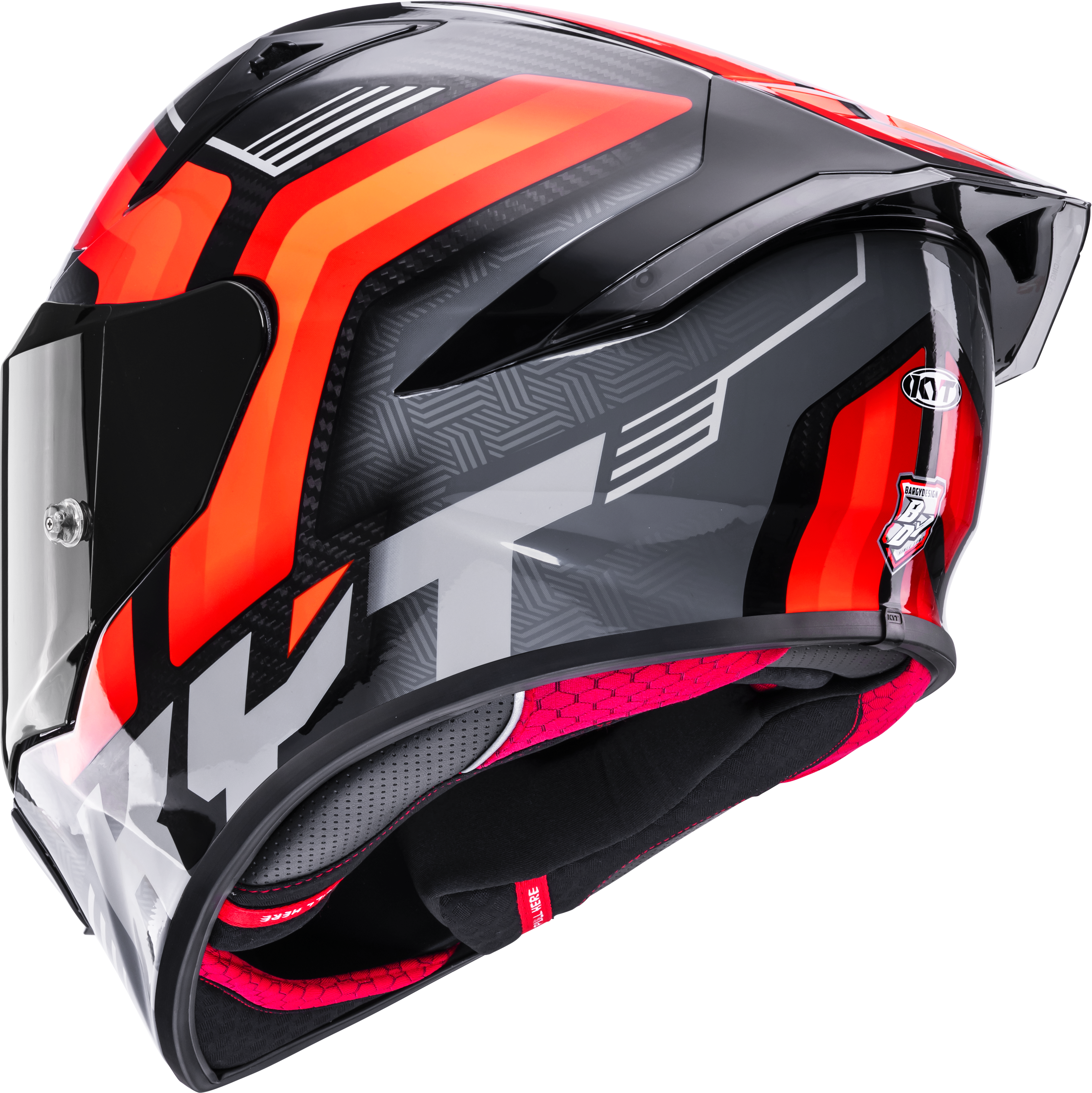 KYT R1R Racing Helm Carbon Accelerator Rood Y6R10003 