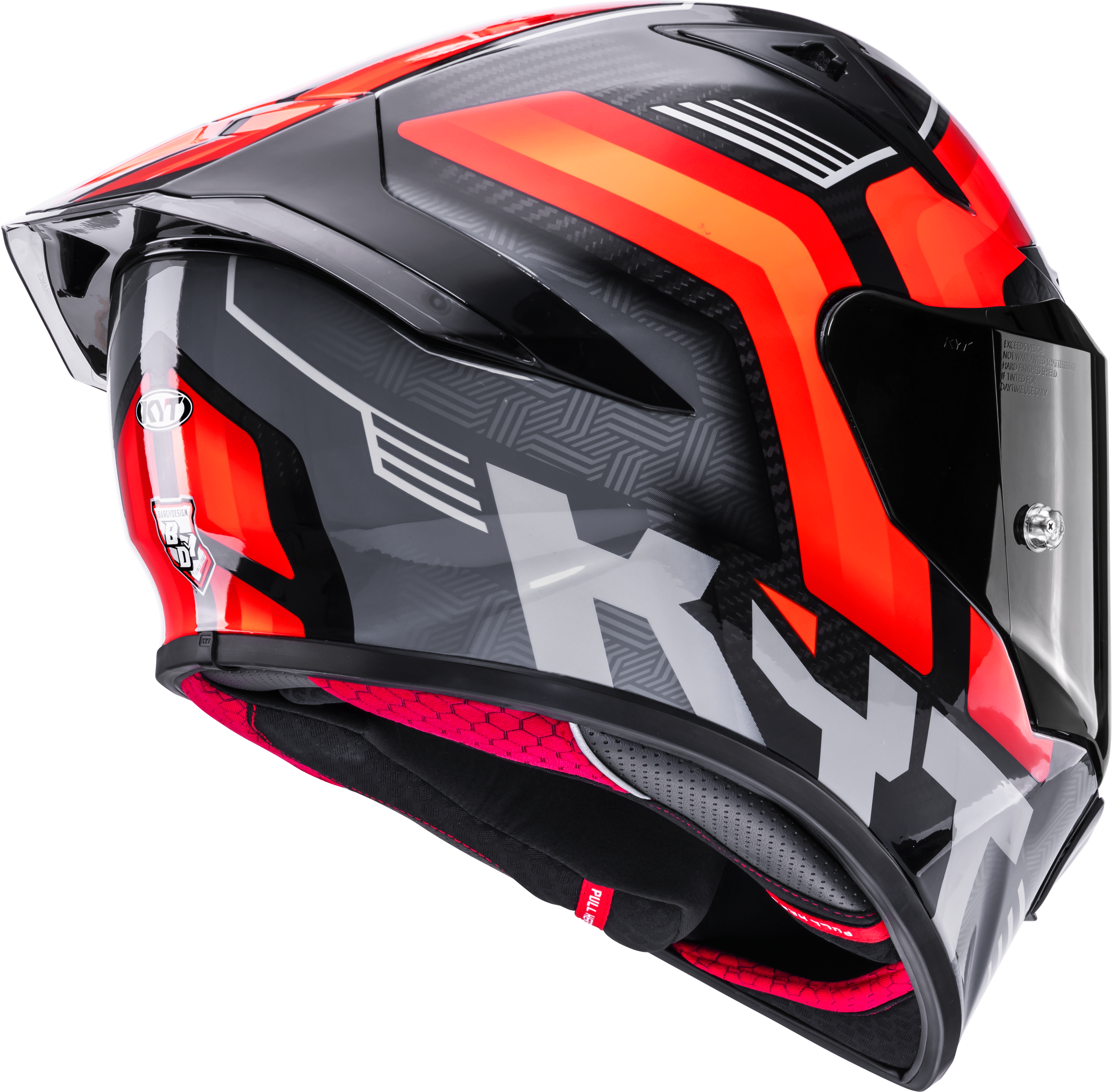 KYT R1R Racing Helm Carbon Accelerator Rood Y6R10003 