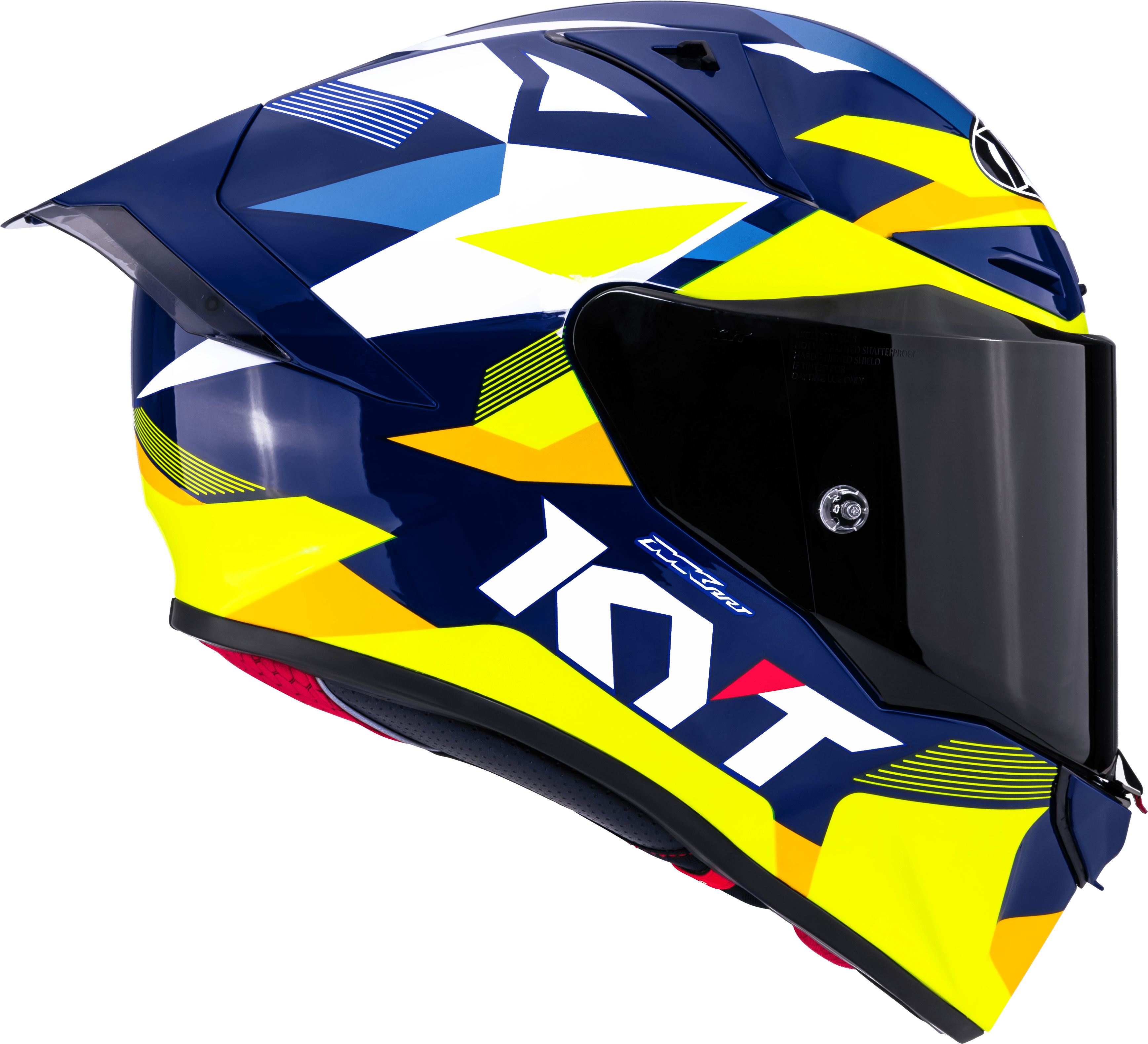 KYT R1R Racing Helm Carbon Diamond Blauw / Geel Y6R10005 