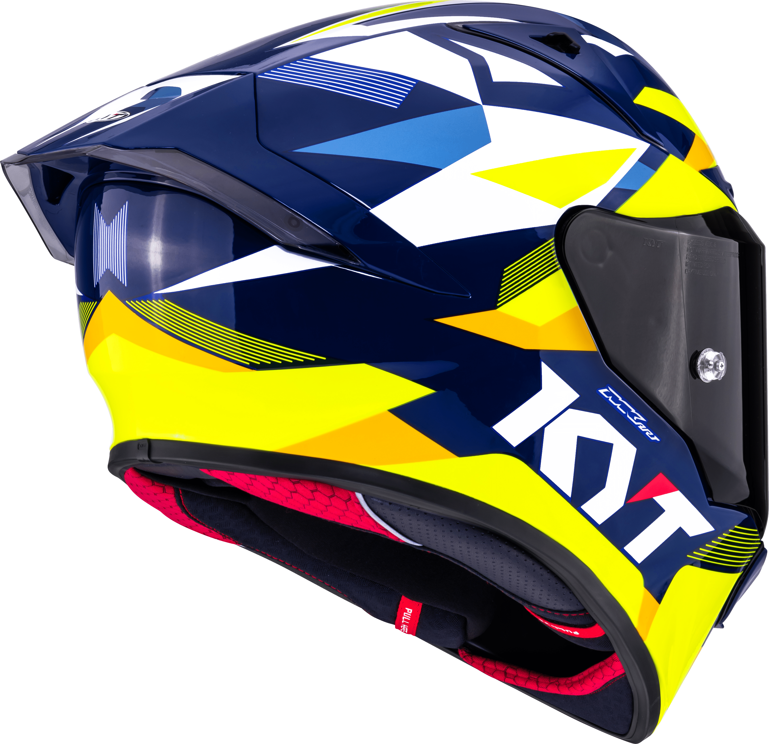 KYT R1R Racing Helm Carbon Diamond Blauw / Geel Y6R10005 