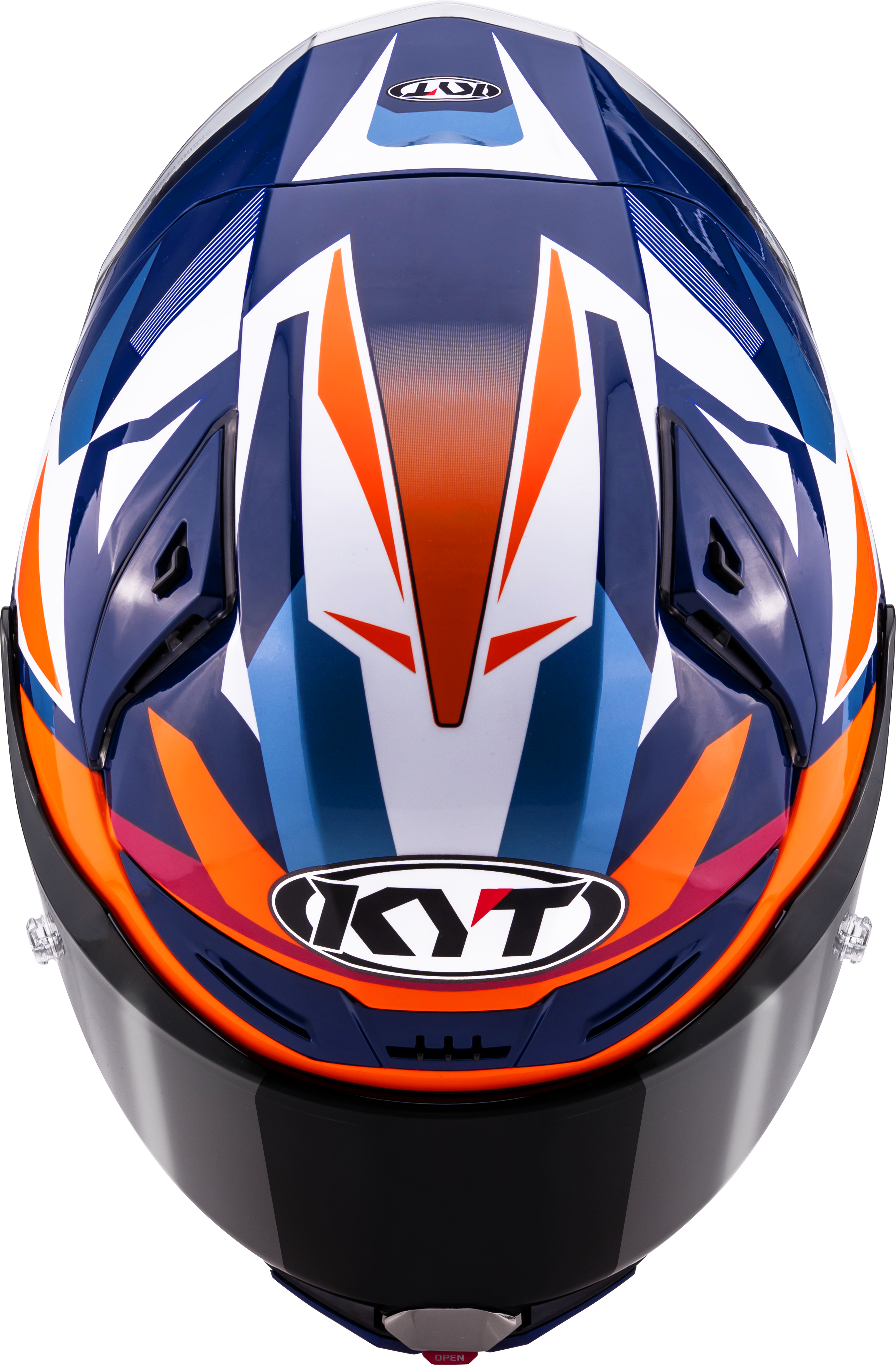 KYT R1R Racing Helm Carbon Diamond Blauw / Oranje Y6R10006 