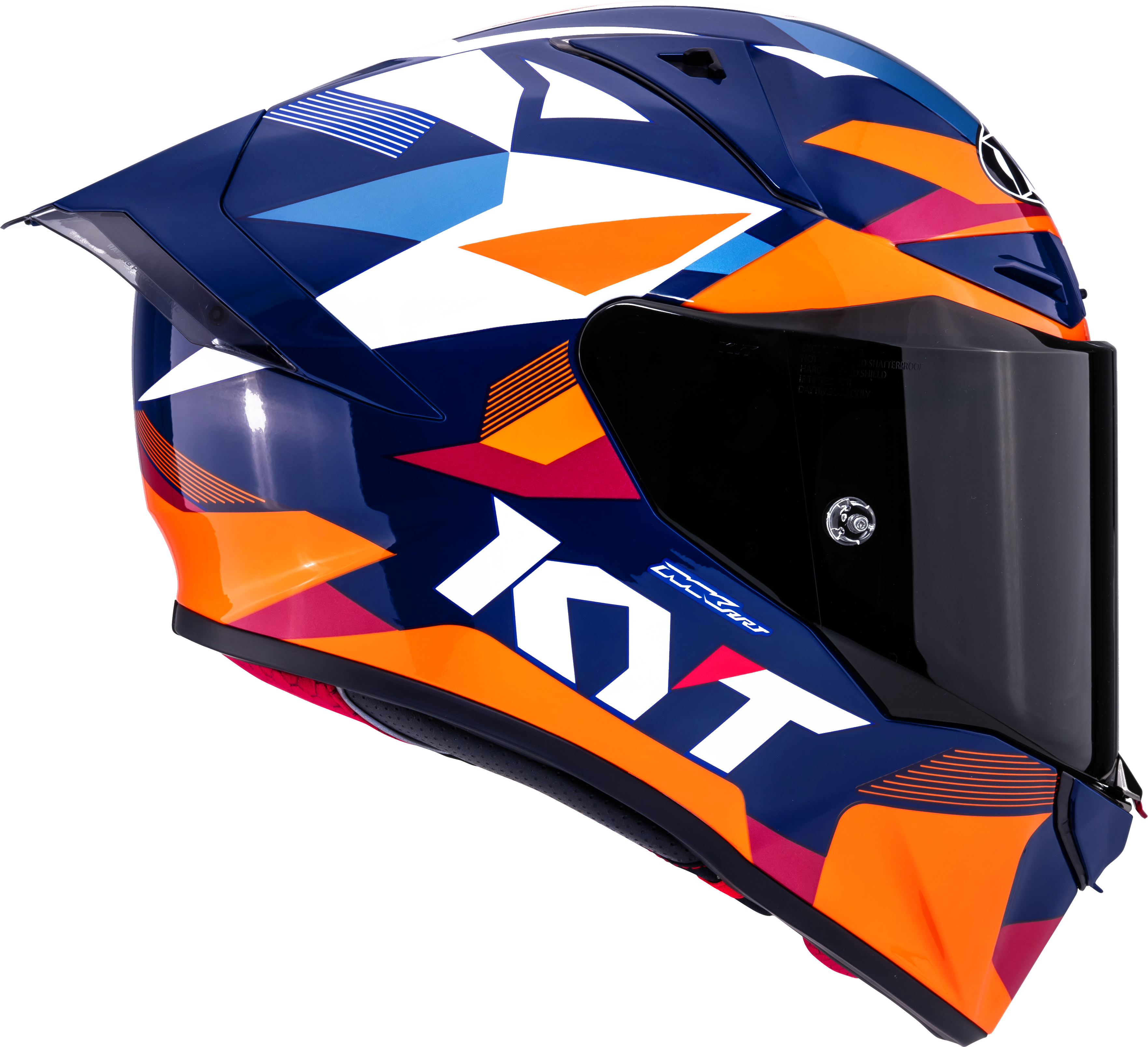 KYT R1R Racing Helm Carbon Diamond Blauw / Oranje Y6R10006 