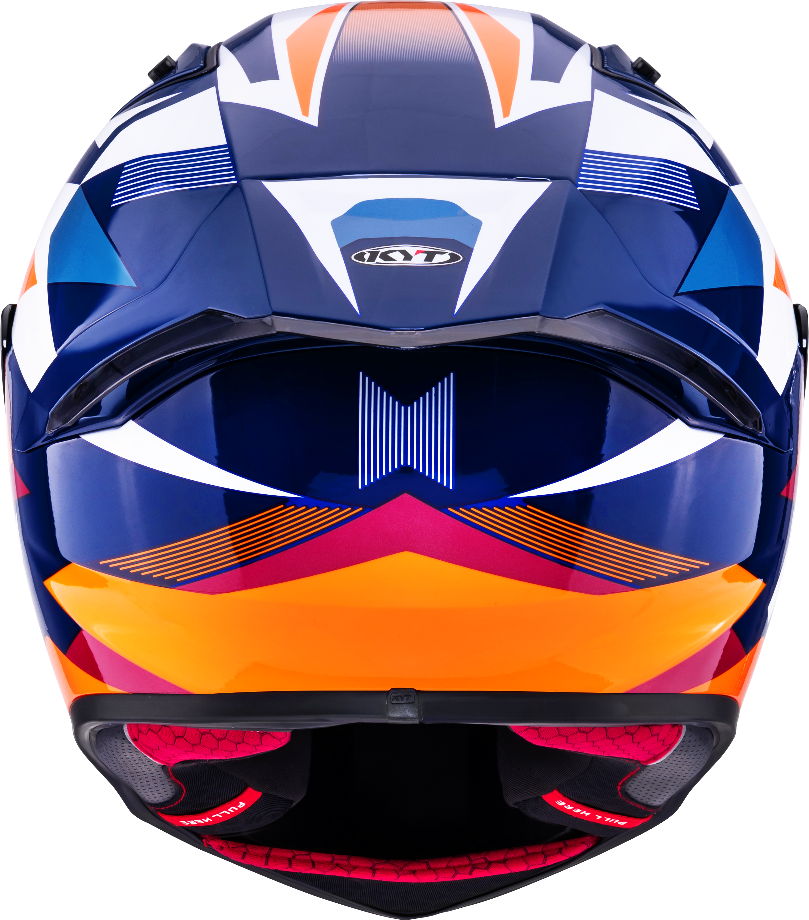KYT R1R Racing Helm Carbon Diamond Blauw / Oranje Y6R10006 