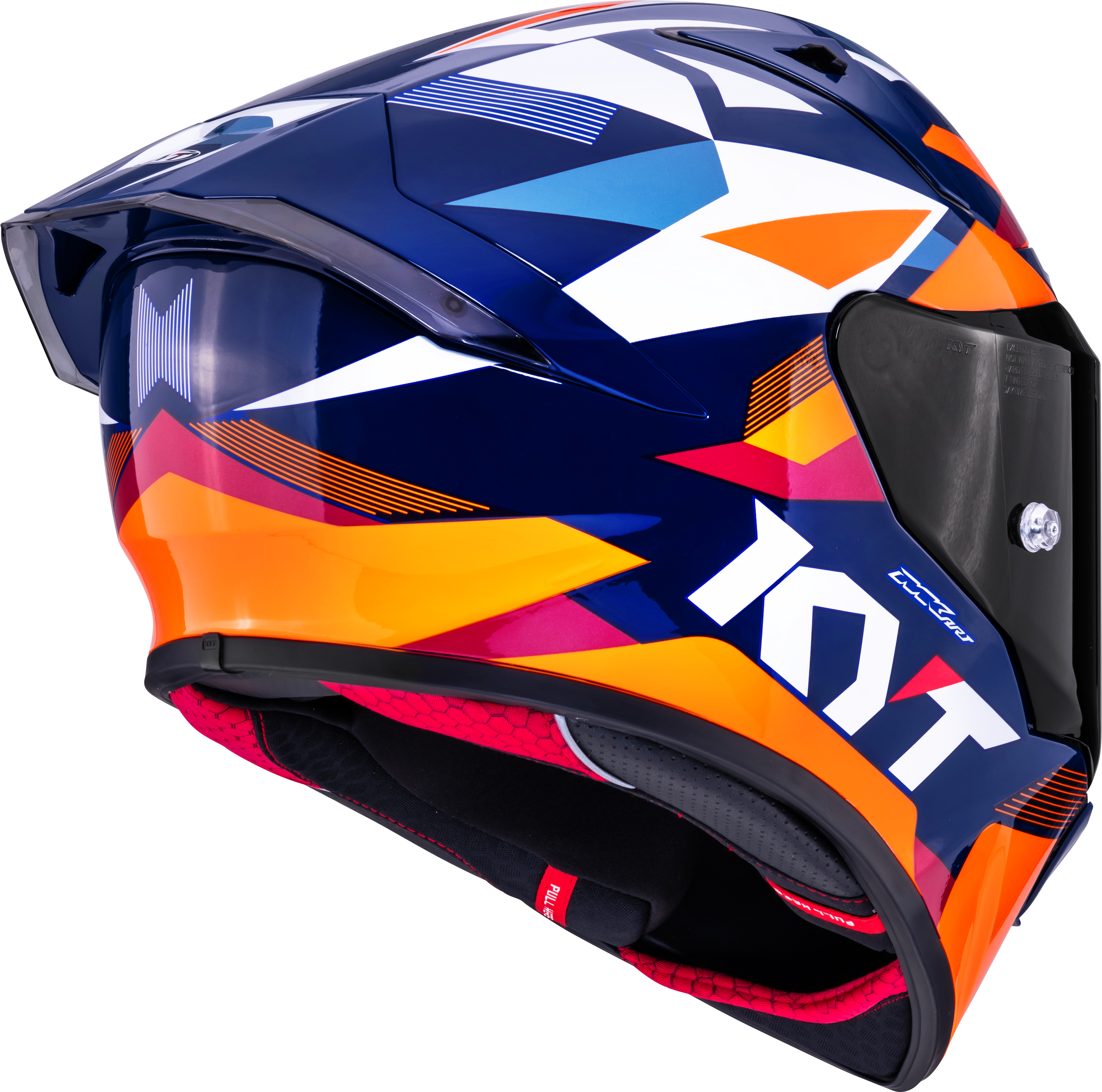 KYT R1R Racing Helm Carbon Diamond Blauw / Oranje Y6R10006 
