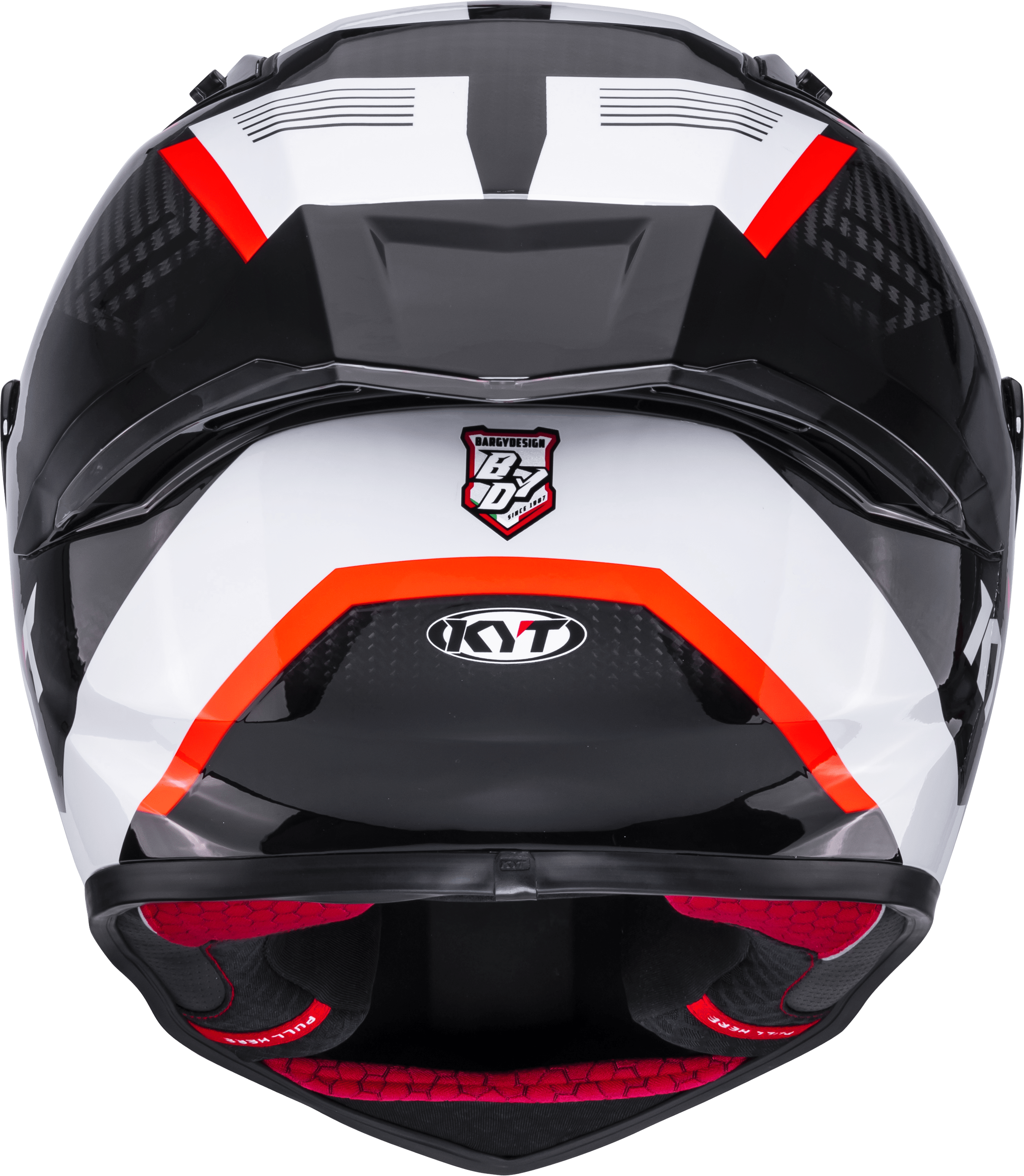 KYT R1R Racing Helm Carbon Zone Rood Y6R10007 