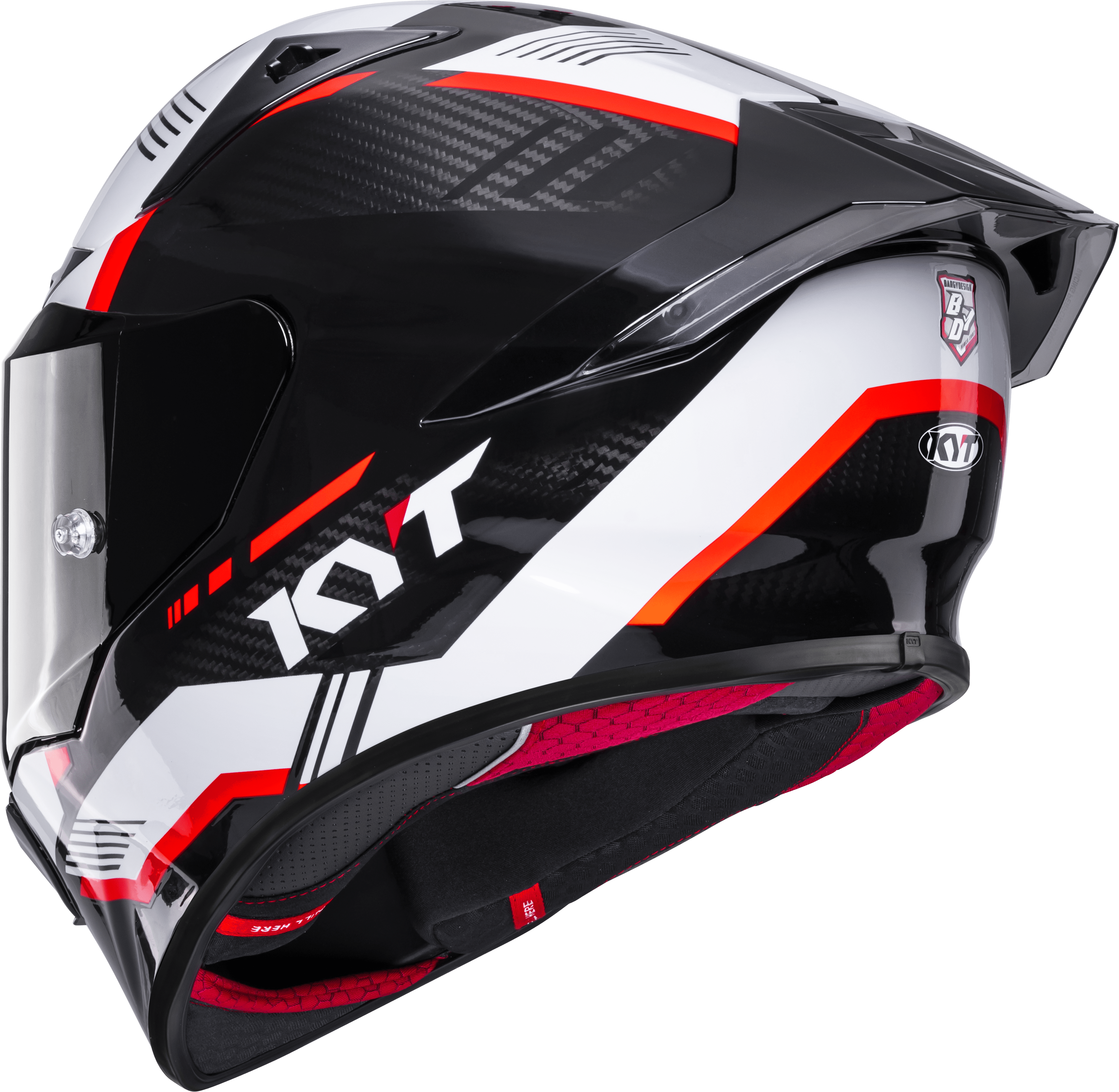 KYT R1R Racing Helm Carbon Zone Rood Y6R10007 
