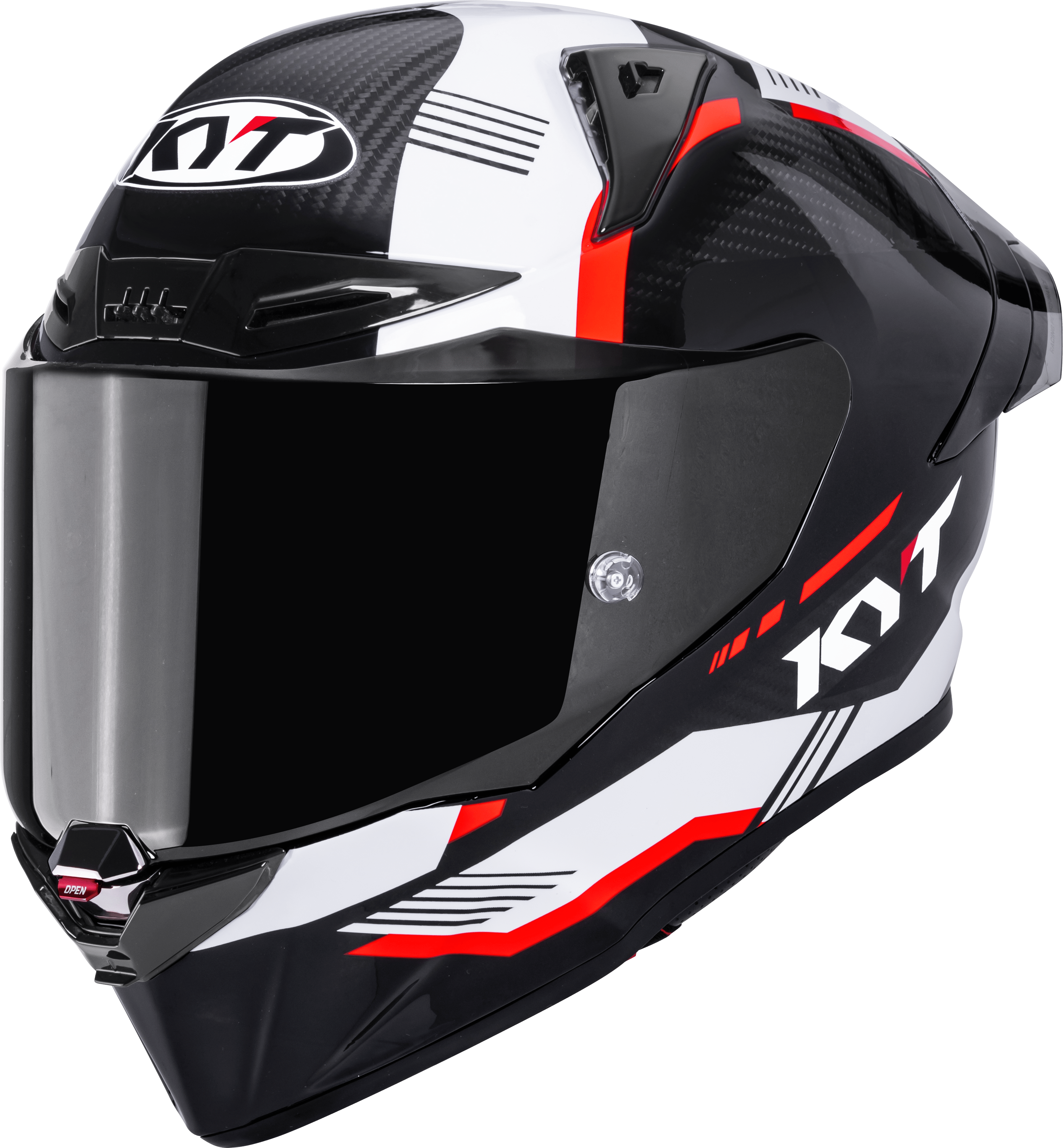 KYT R1R Racing Helm Carbon Zone Rood Y6R10007 