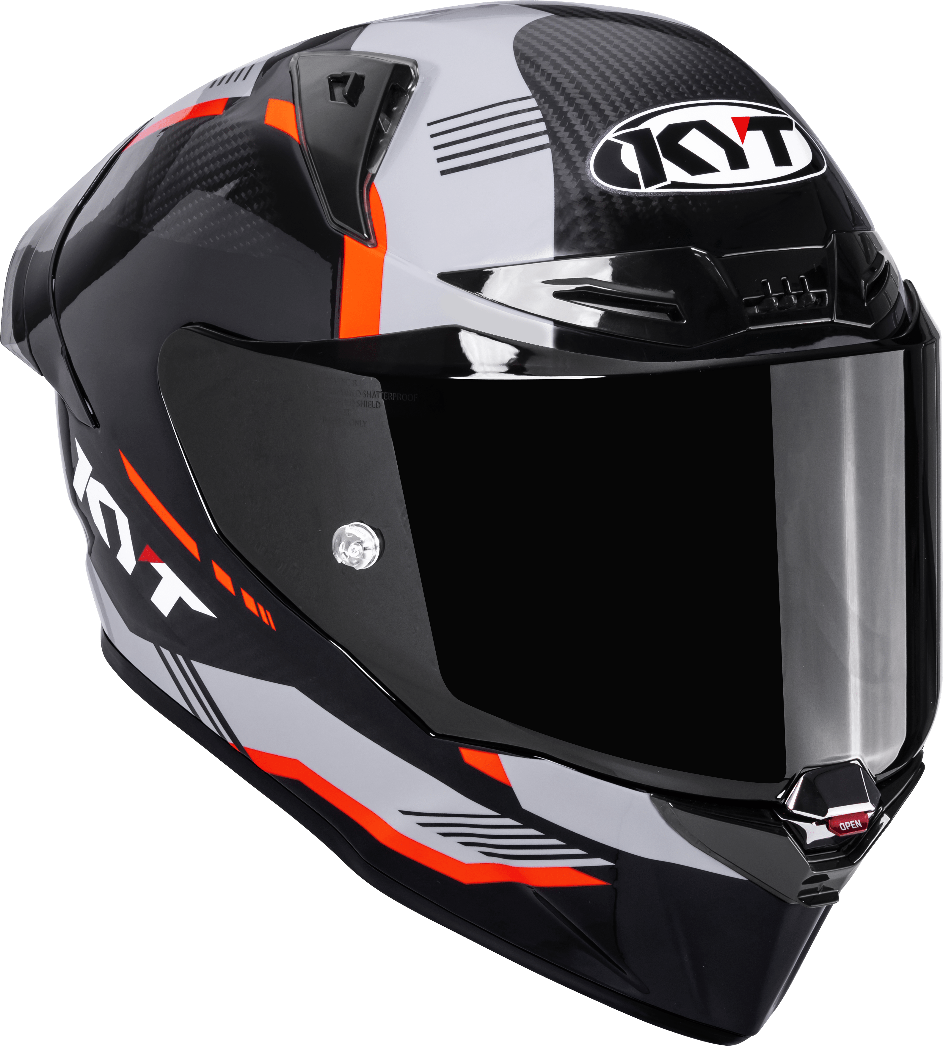 KYT R1R Racing Helm Carbon Zone Oranje Y6R10008 