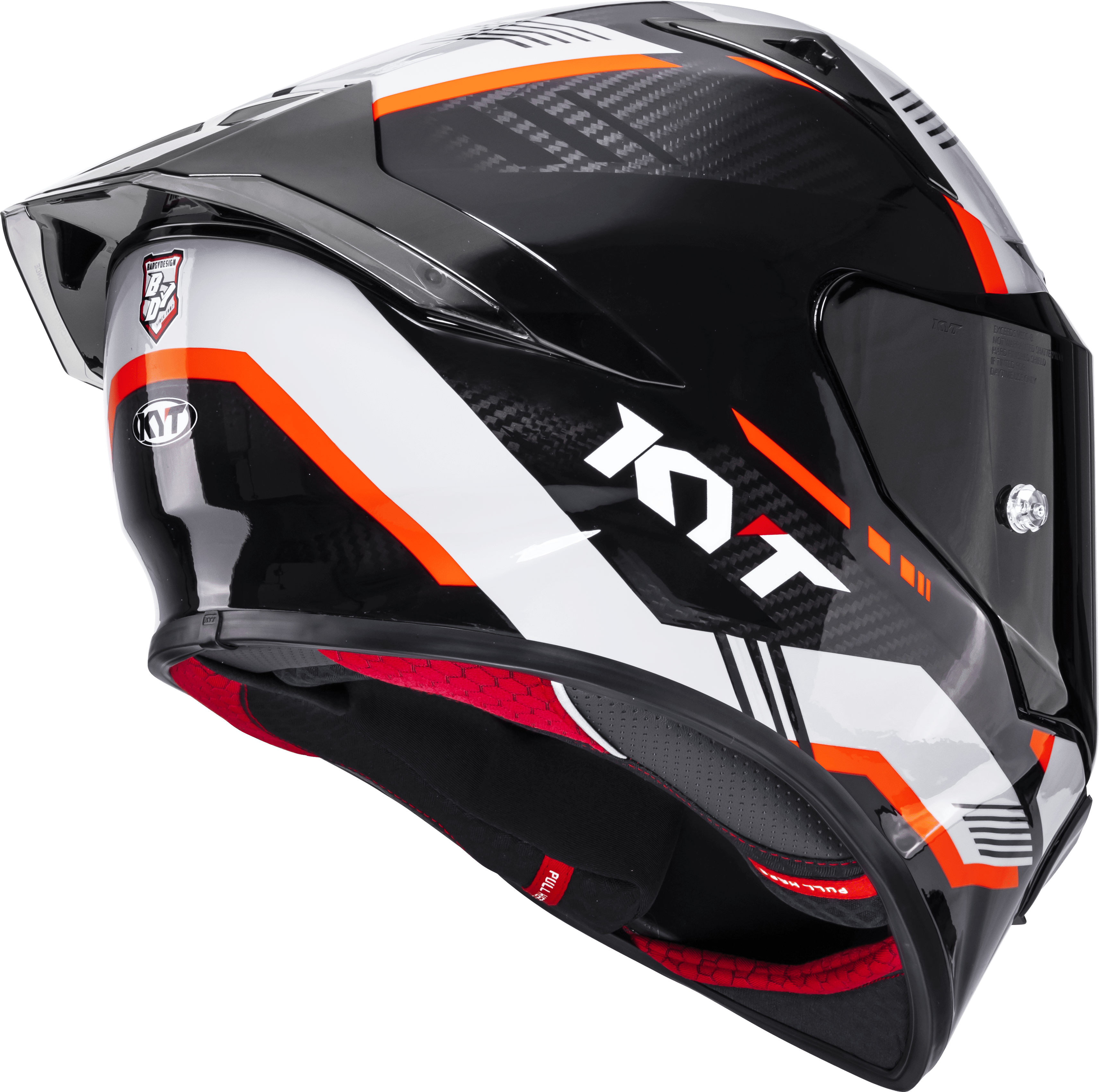 KYT R1R Racing Helm Carbon Zone Oranje Y6R10008 