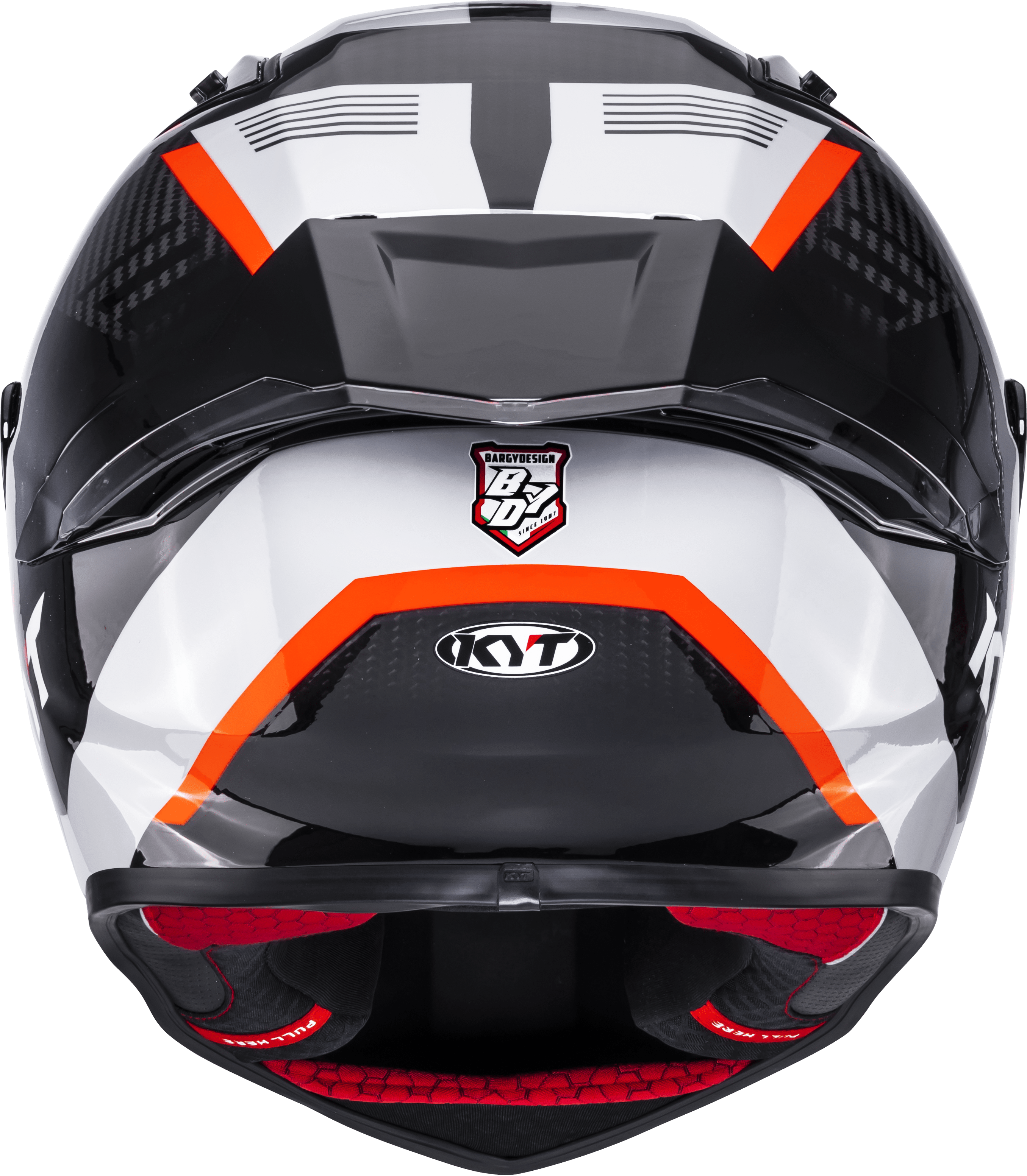 KYT R1R Racing Helm Carbon Zone Oranje Y6R10008 
