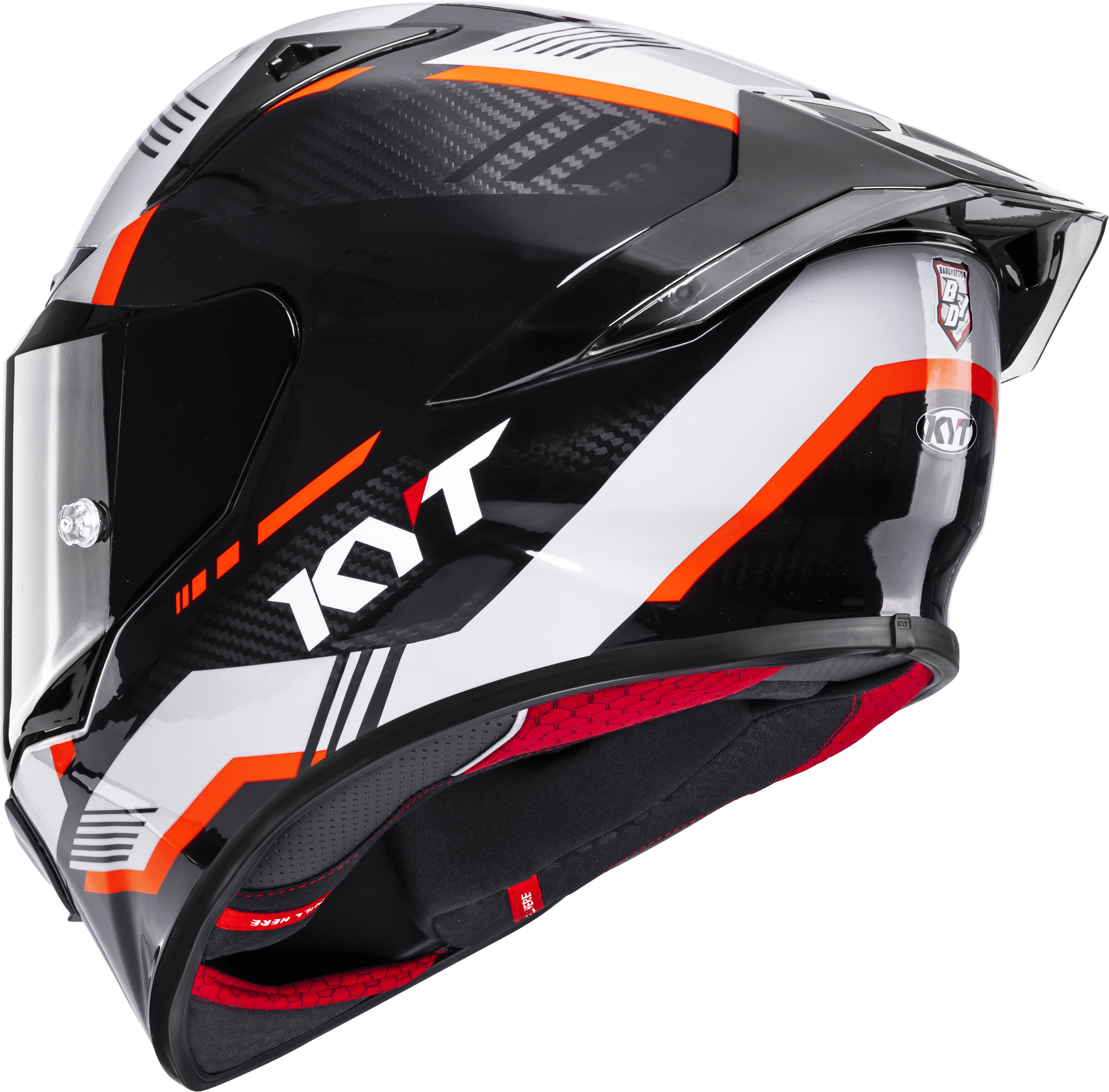 KYT R1R Racing Helm Carbon Zone Oranje Y6R10008 