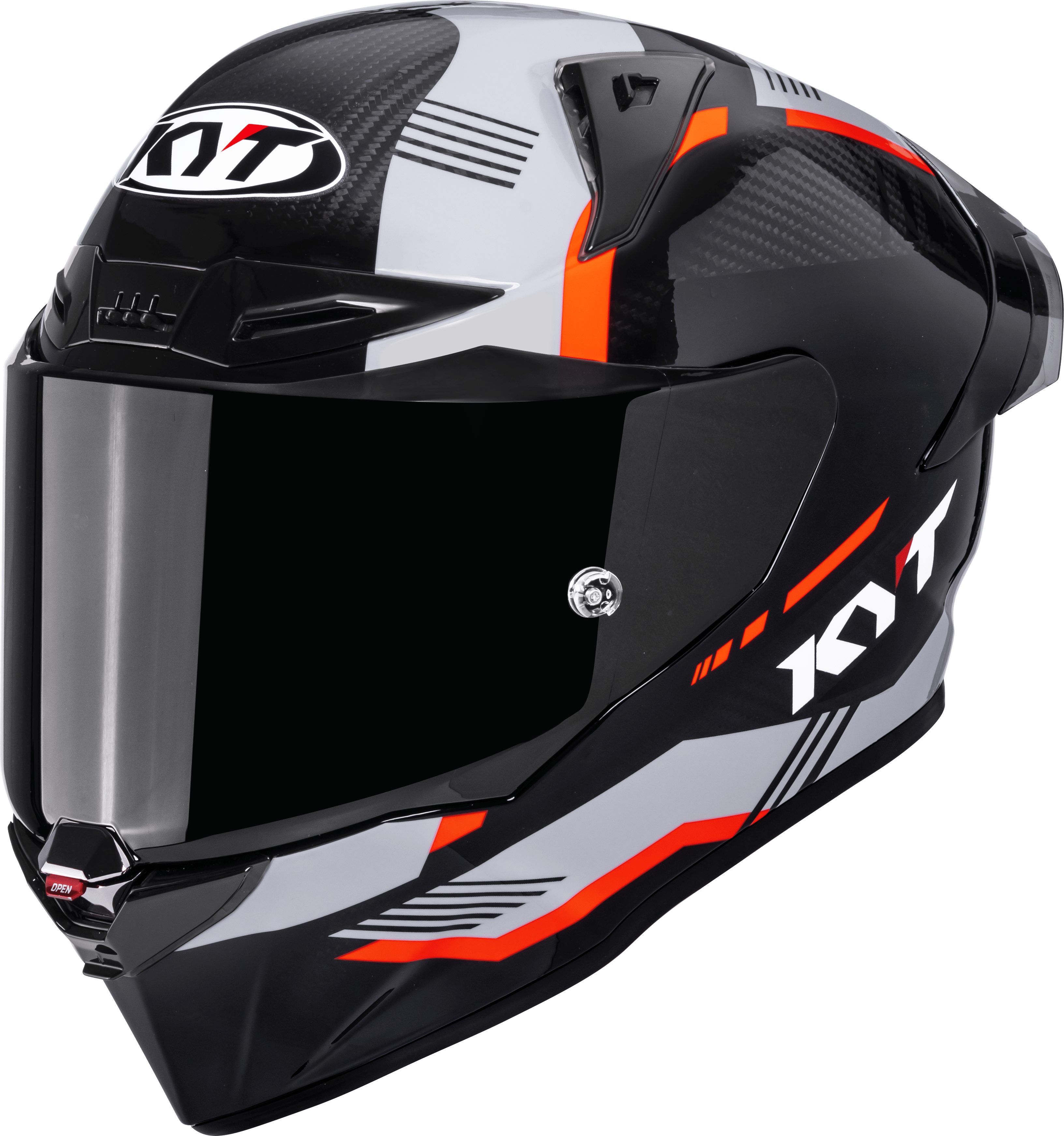 KYT R1R Racing Helm Carbon Zone Oranje Y6R10008 